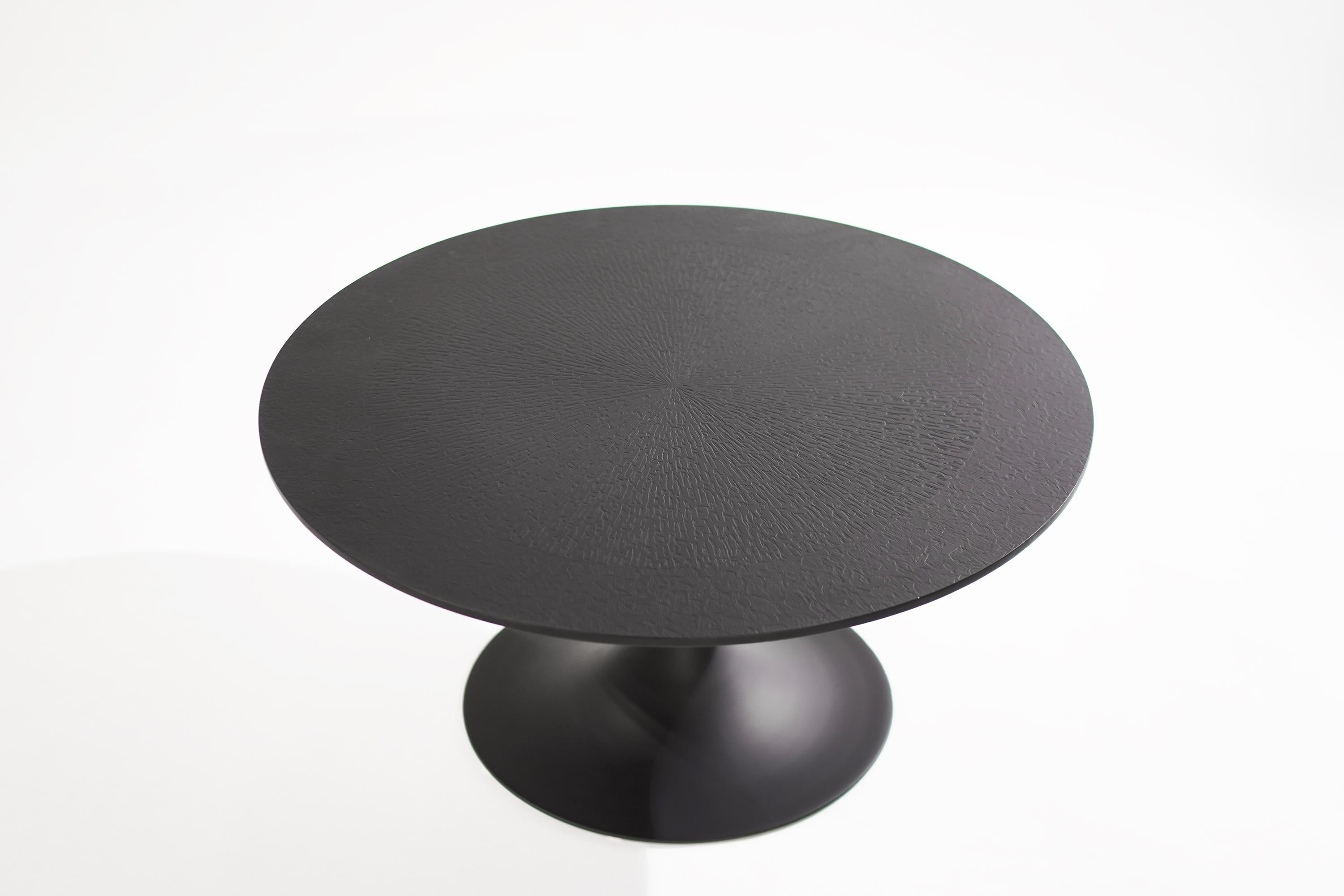 20th Century Tulip Coffee Table in Matt Black, 1950s For Sale