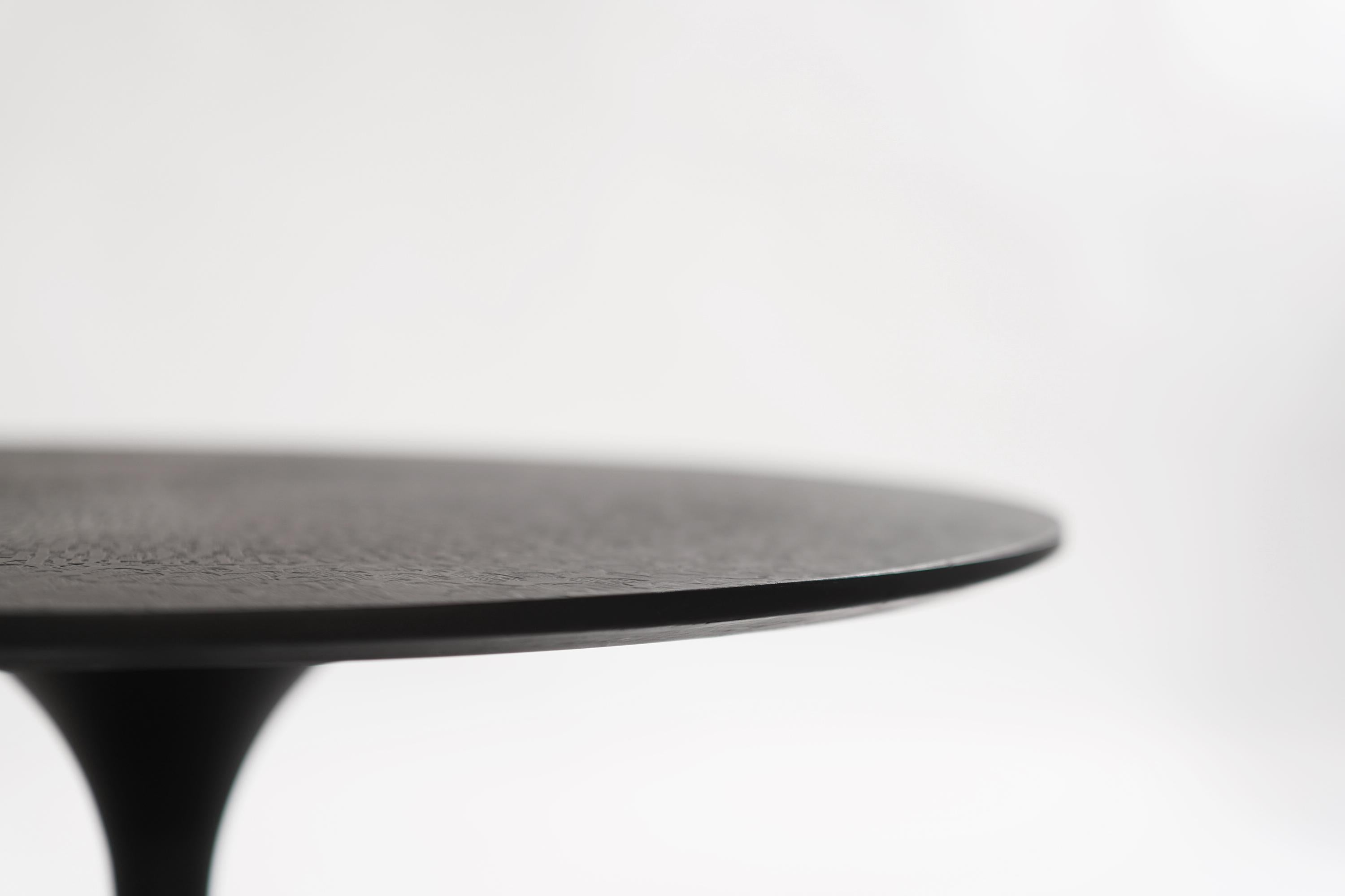 Tulip Coffee Table in Matt Black, 1950s For Sale 1