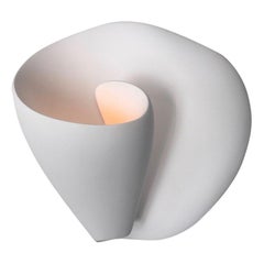 Vintage Tulip Contemporary Wall Sconce, Wall Light in White Plaster, Hannah Woodhouse