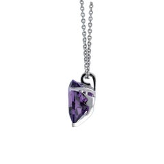 Tulip Cut 6.04 Carat Amethyst 18 Karat White Gold Topkapı Necklace