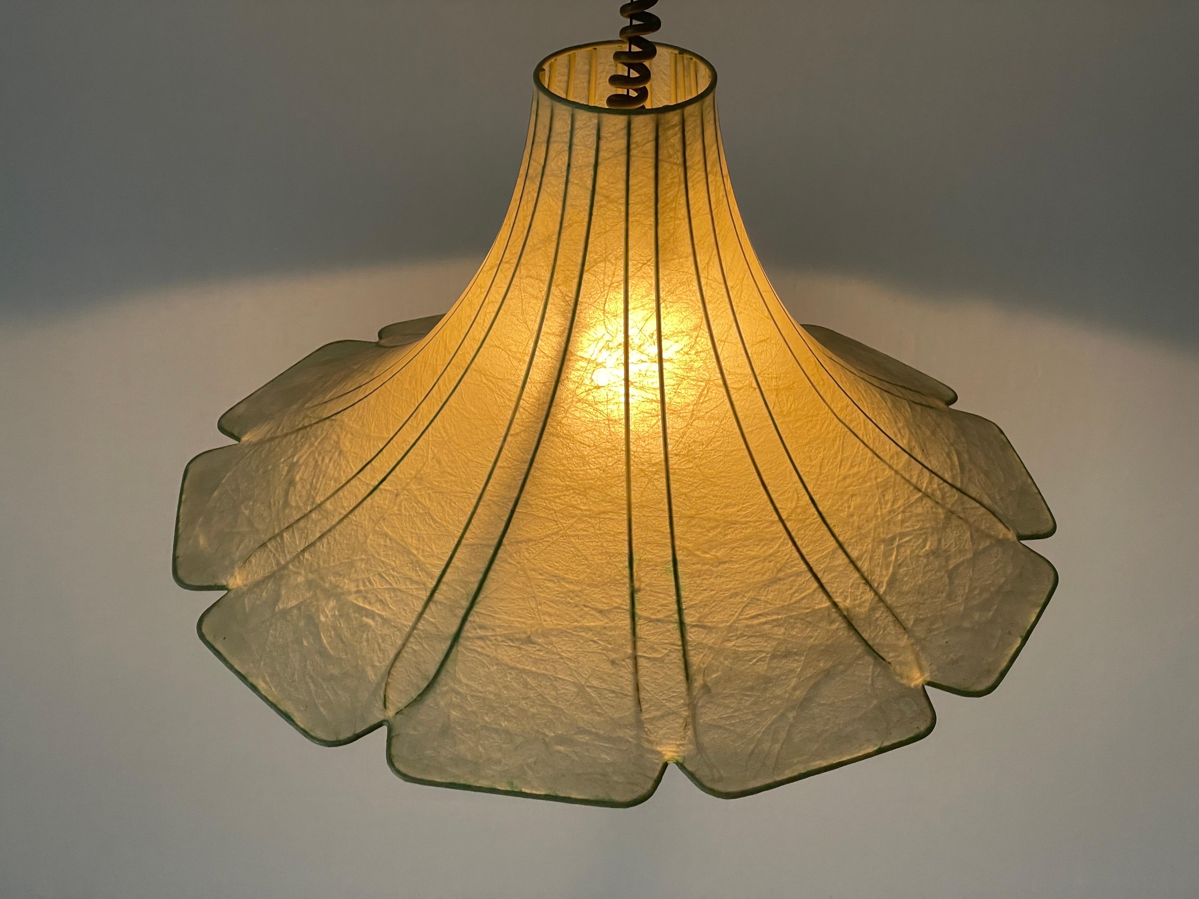 Tulip Design Cocoon Adjustable Height Pendant Lamp by Goldkant, 1960s, Germany For Sale 5