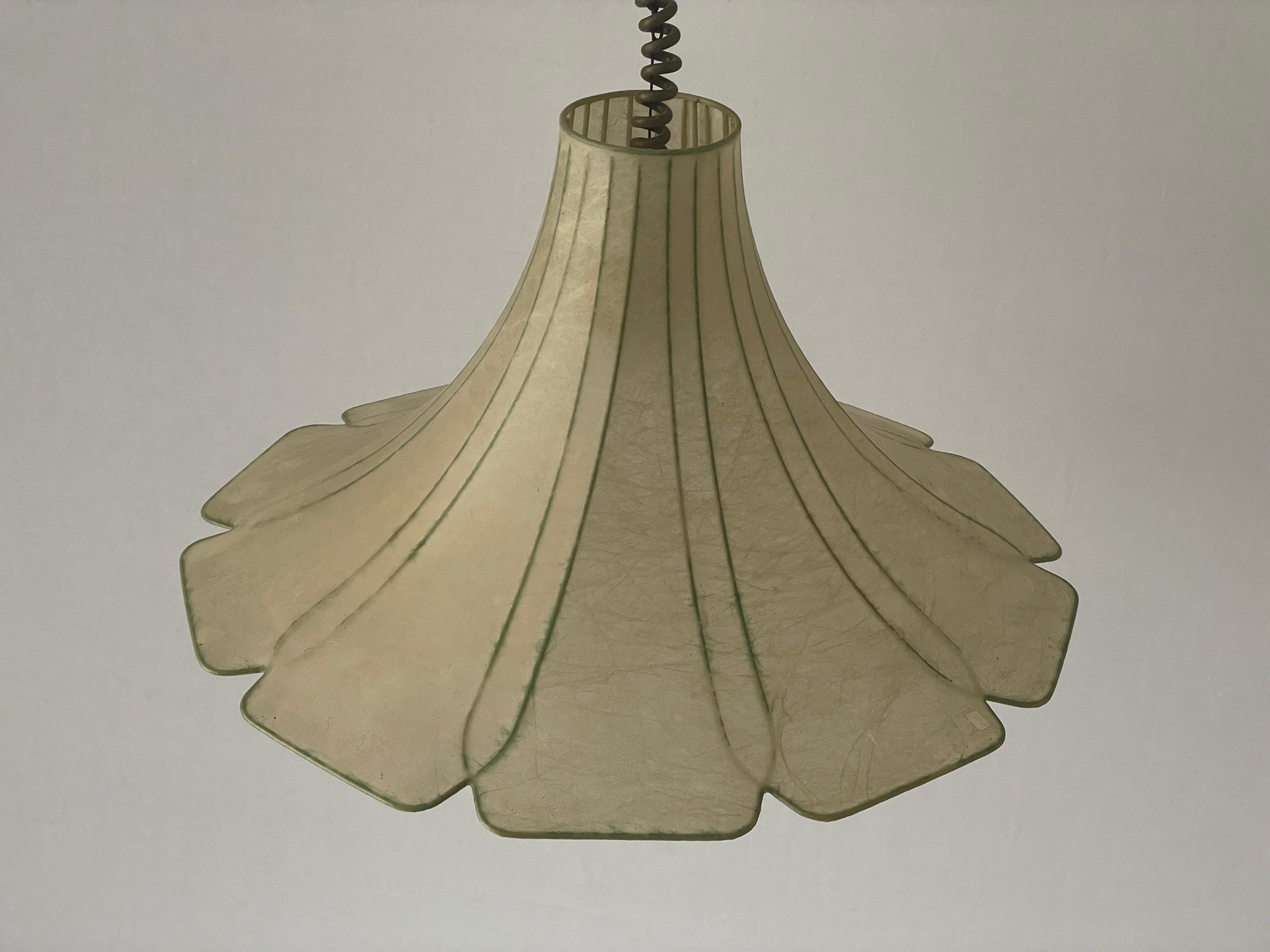 Mid-Century Modern Tulip Design Cocoon Adjustable Height Pendant Lamp by Goldkant, 1960s, Germany For Sale