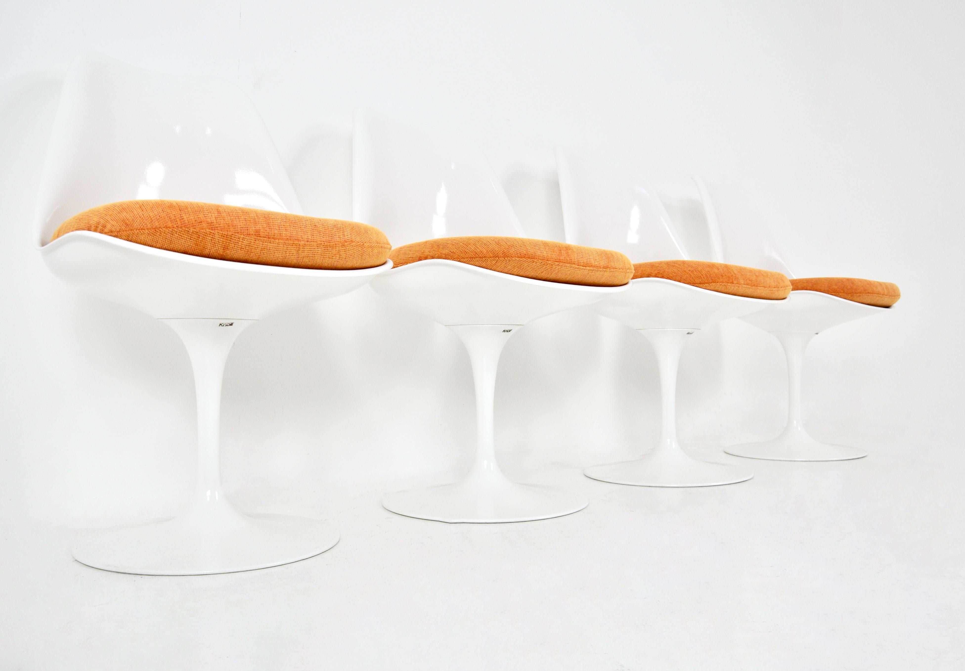 Tulip Dining Chairs by Eero Saarinen for Knoll International, 1970s, Set of 4 1