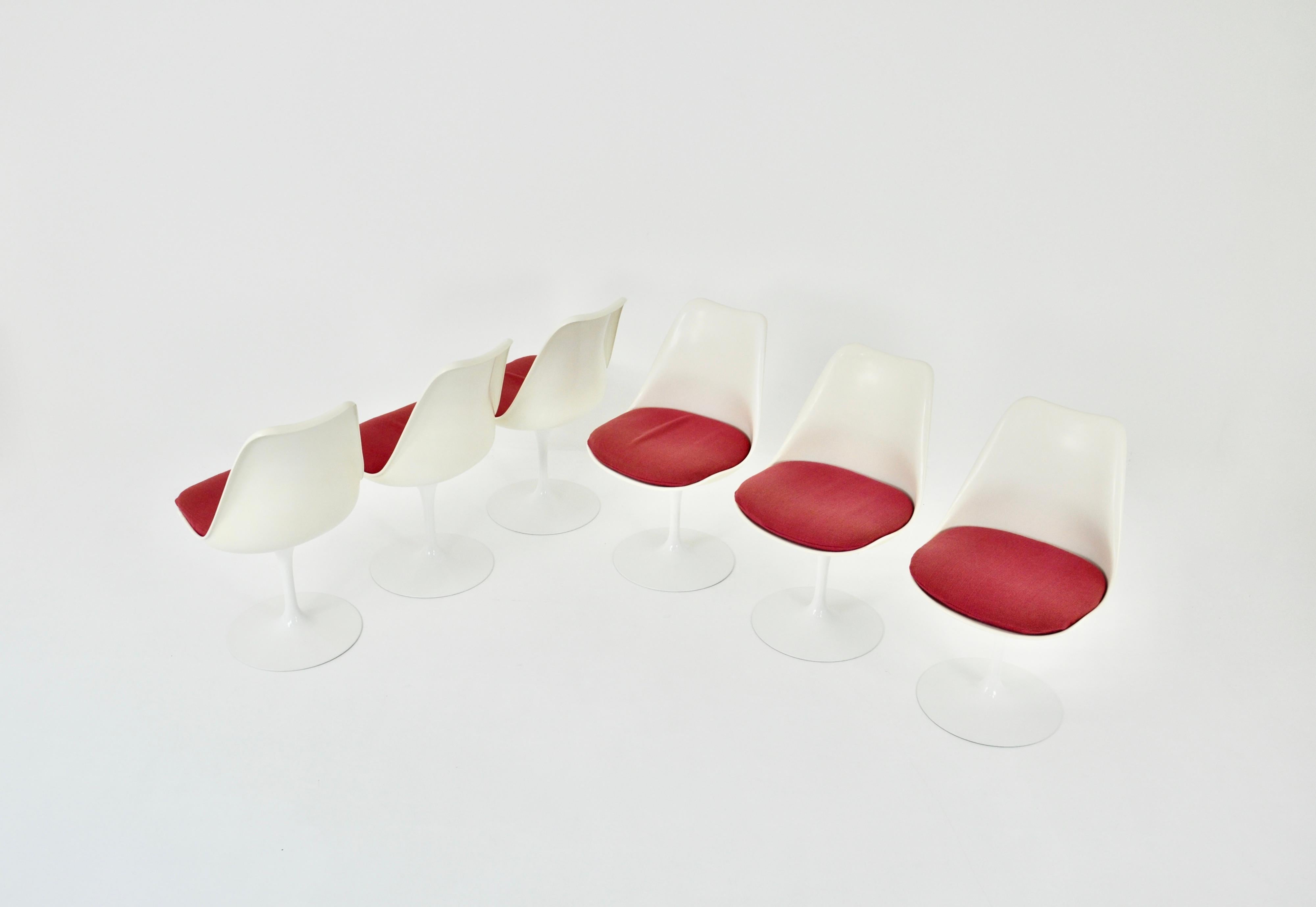 Mid-Century Modern Chaises de salle à manger Tulip d'Eero Saarinen pour Knoll International, 1970, ensemble de 6 pièces en vente