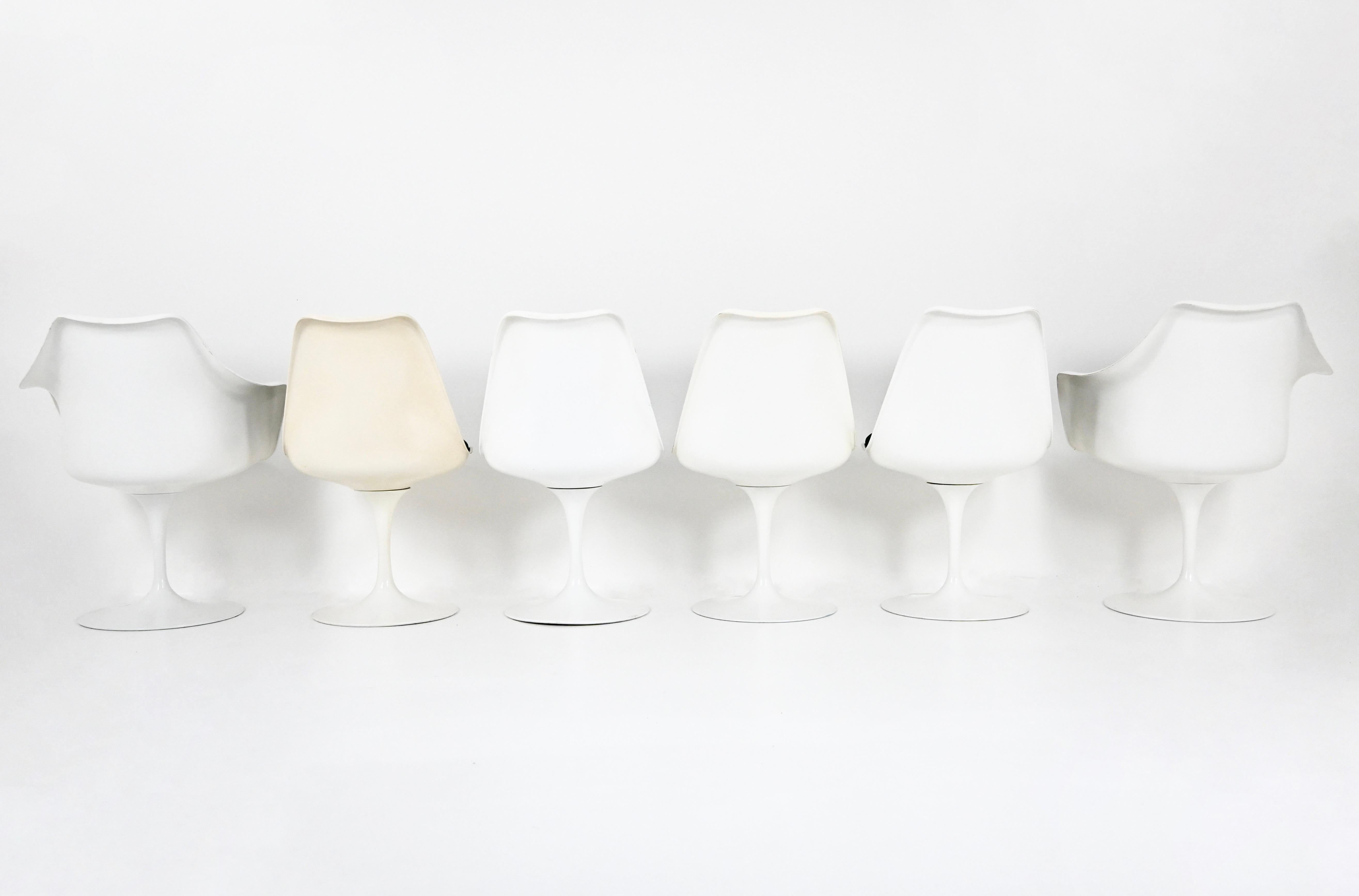 Central American Tulip Dining Chairs by Eero Saarinen for Knoll International, 1970s, Set of 6 For Sale