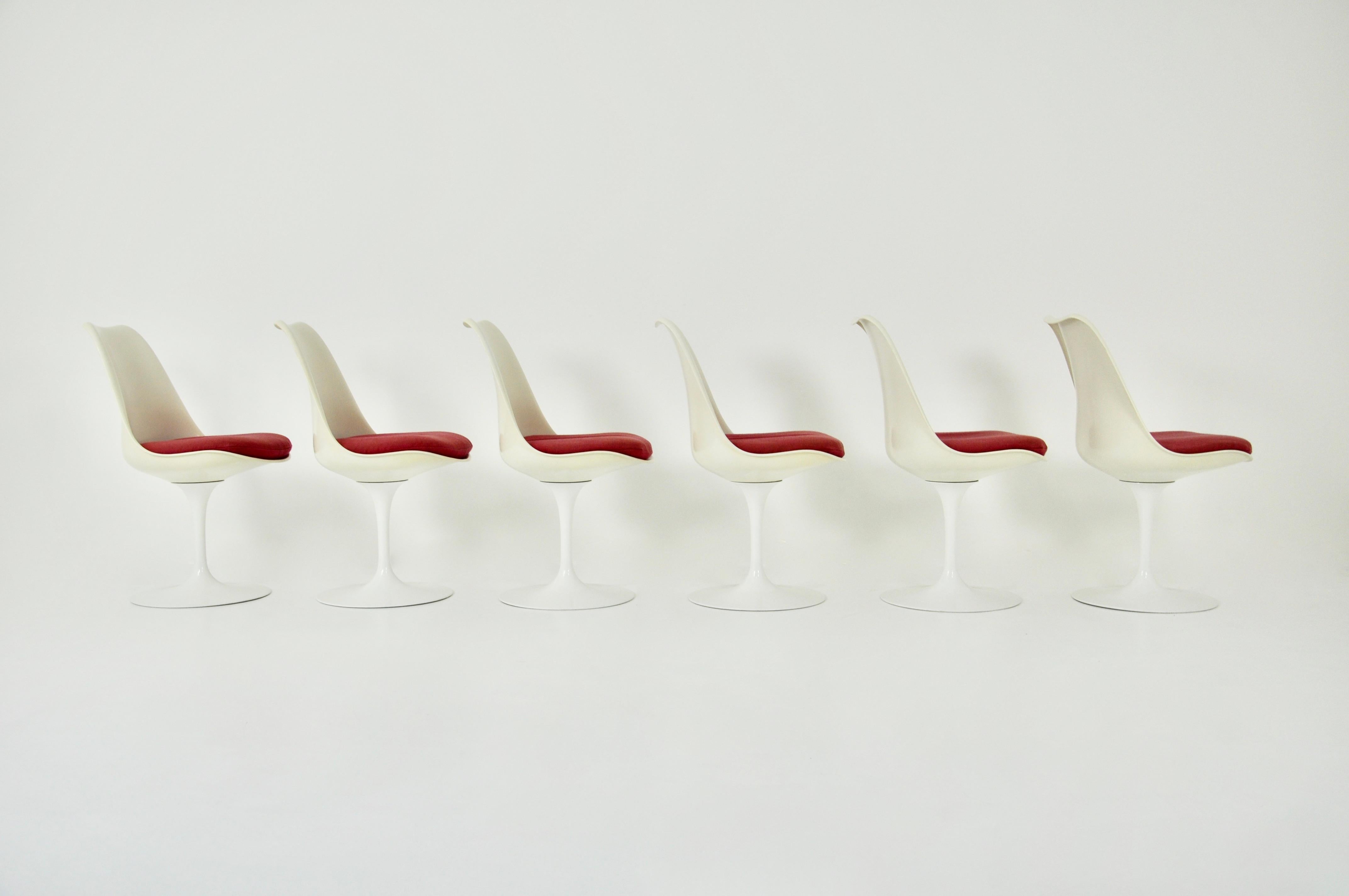 Tulpen-Esszimmerstühle von Eero Saarinen für Knoll International, 1970er Jahre, 6-teilig im Zustand „Gut“ im Angebot in Lasne, BE