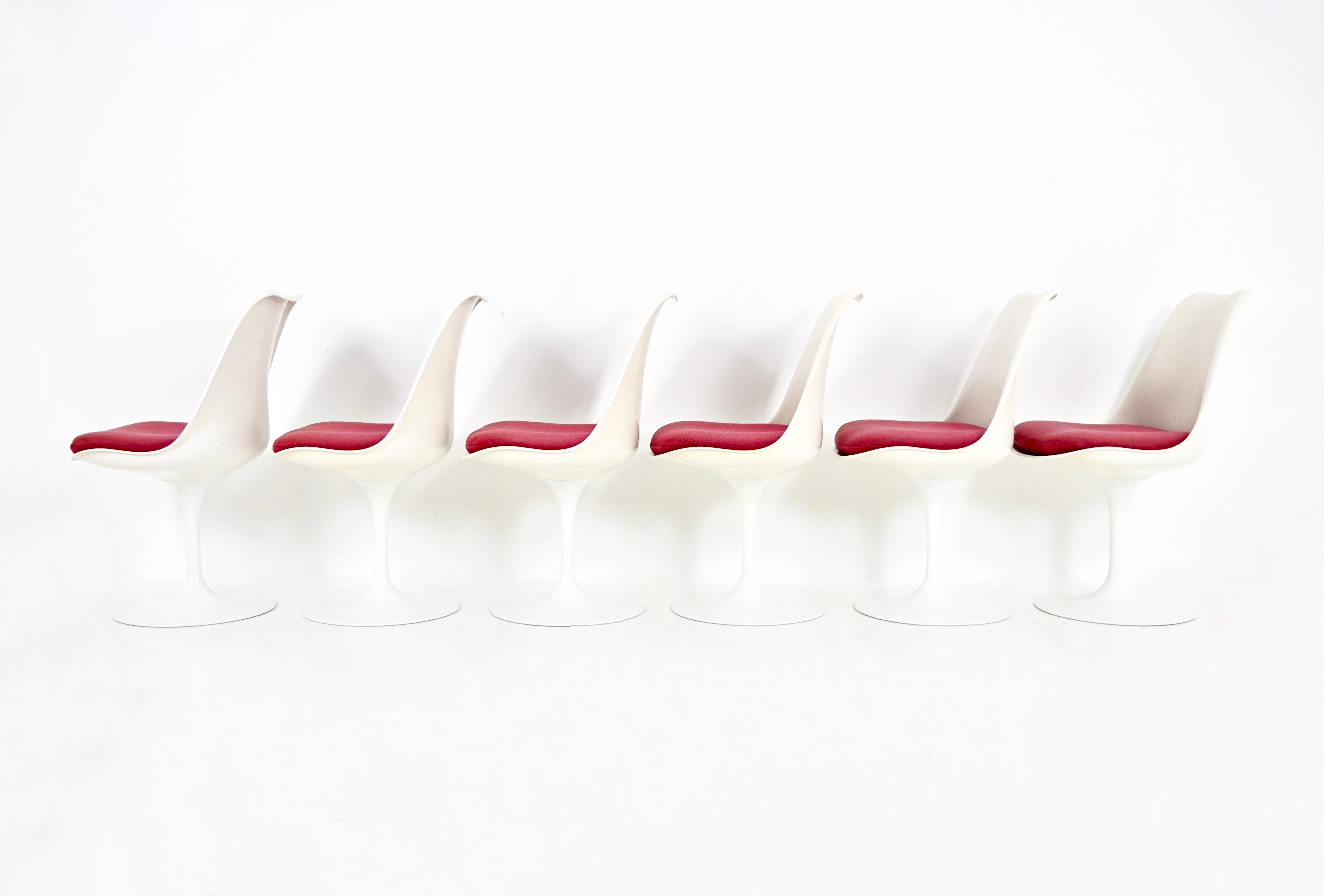 Sedie da pranzo Tulip di Eero Saarinen per Knoll International, anni '70, set da 6 In condizioni buone in vendita a bruxelles, BE