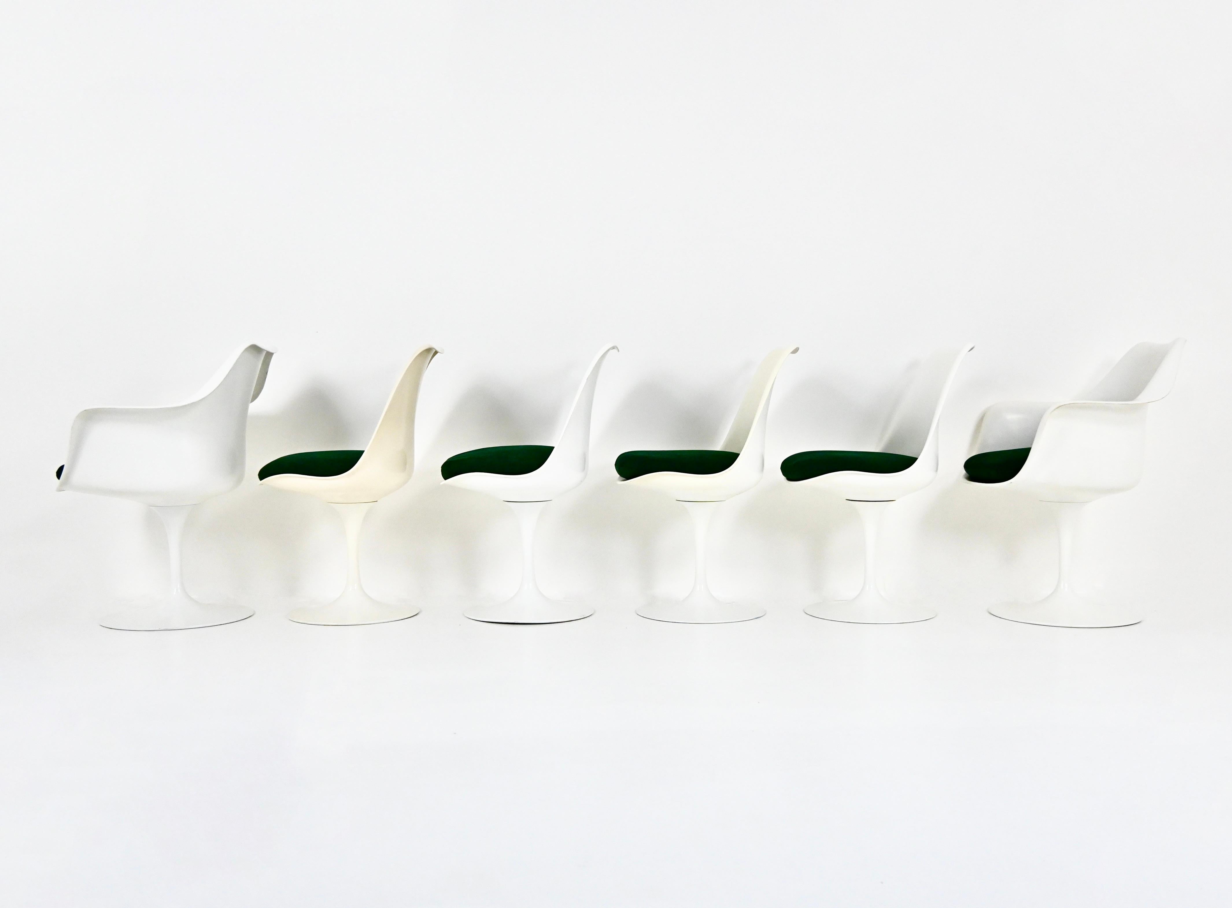 Tulip Dining Chairs by Eero Saarinen for Knoll International, 1970s, Set of 6 In Good Condition For Sale In bruxelles, BE