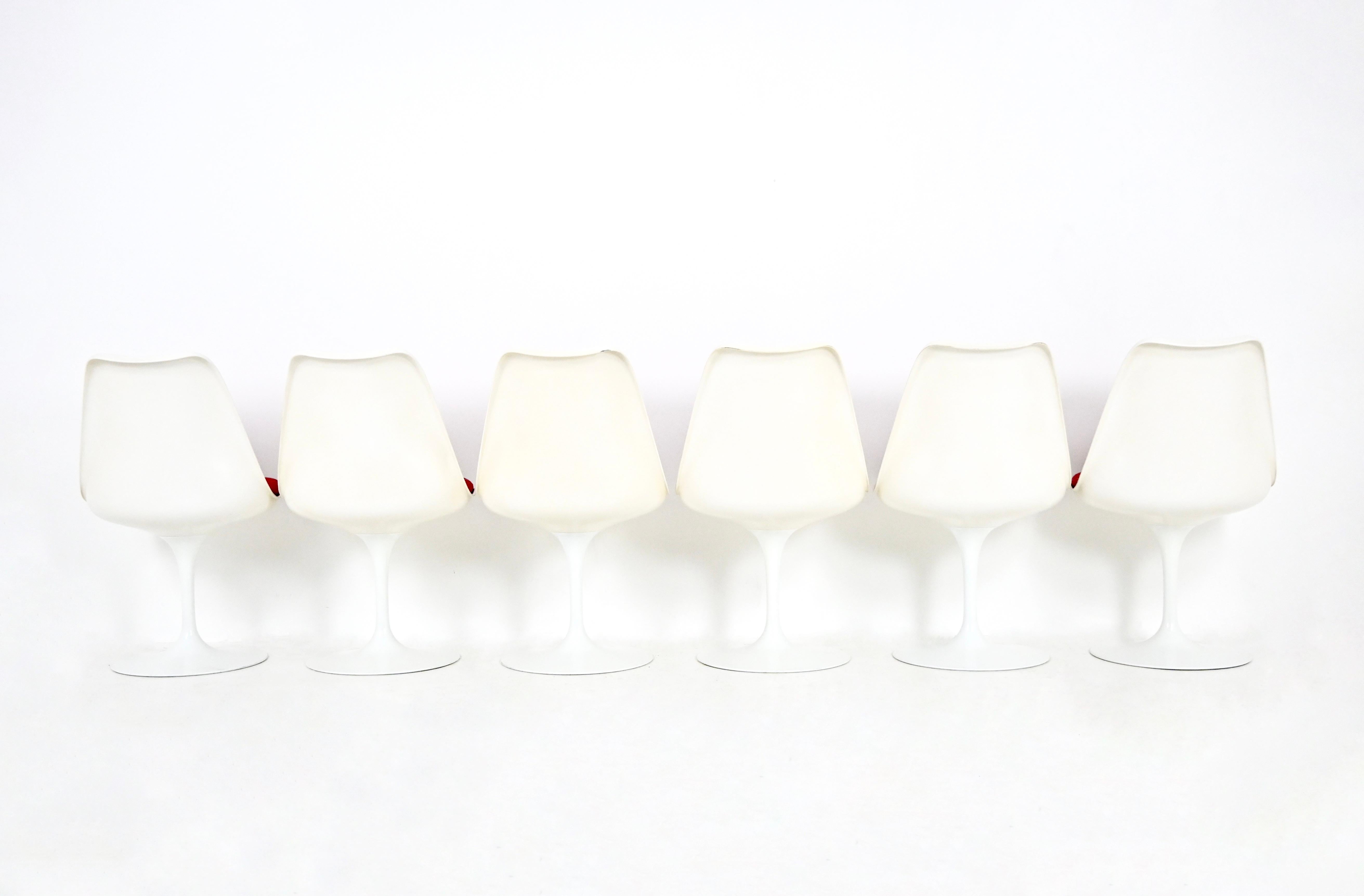 Fine XX secolo Sedie da pranzo Tulip di Eero Saarinen per Knoll International, anni '70, set da 6 in vendita