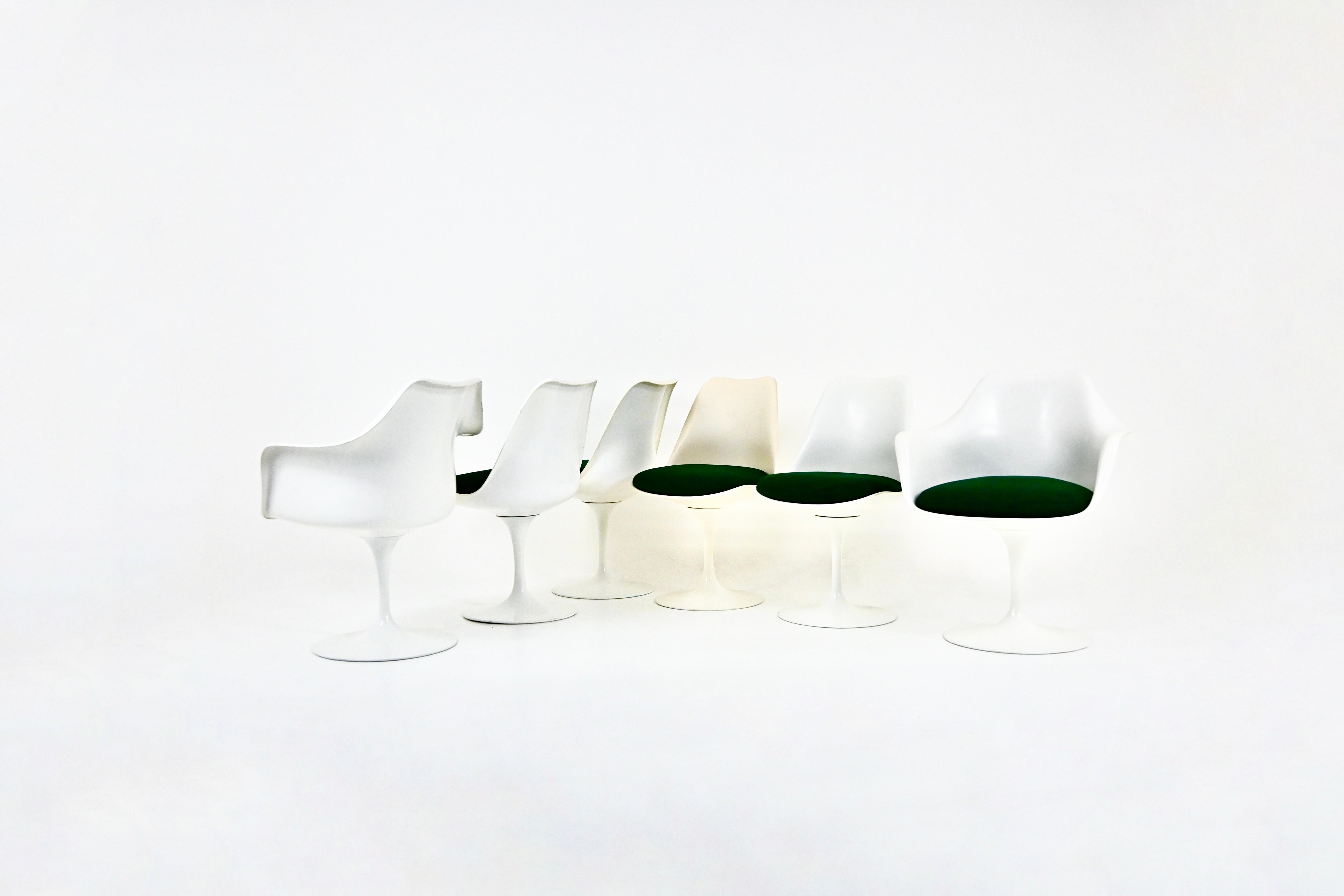 Late 20th Century Tulip Dining Chairs by Eero Saarinen for Knoll International, 1970s, Set of 6 For Sale