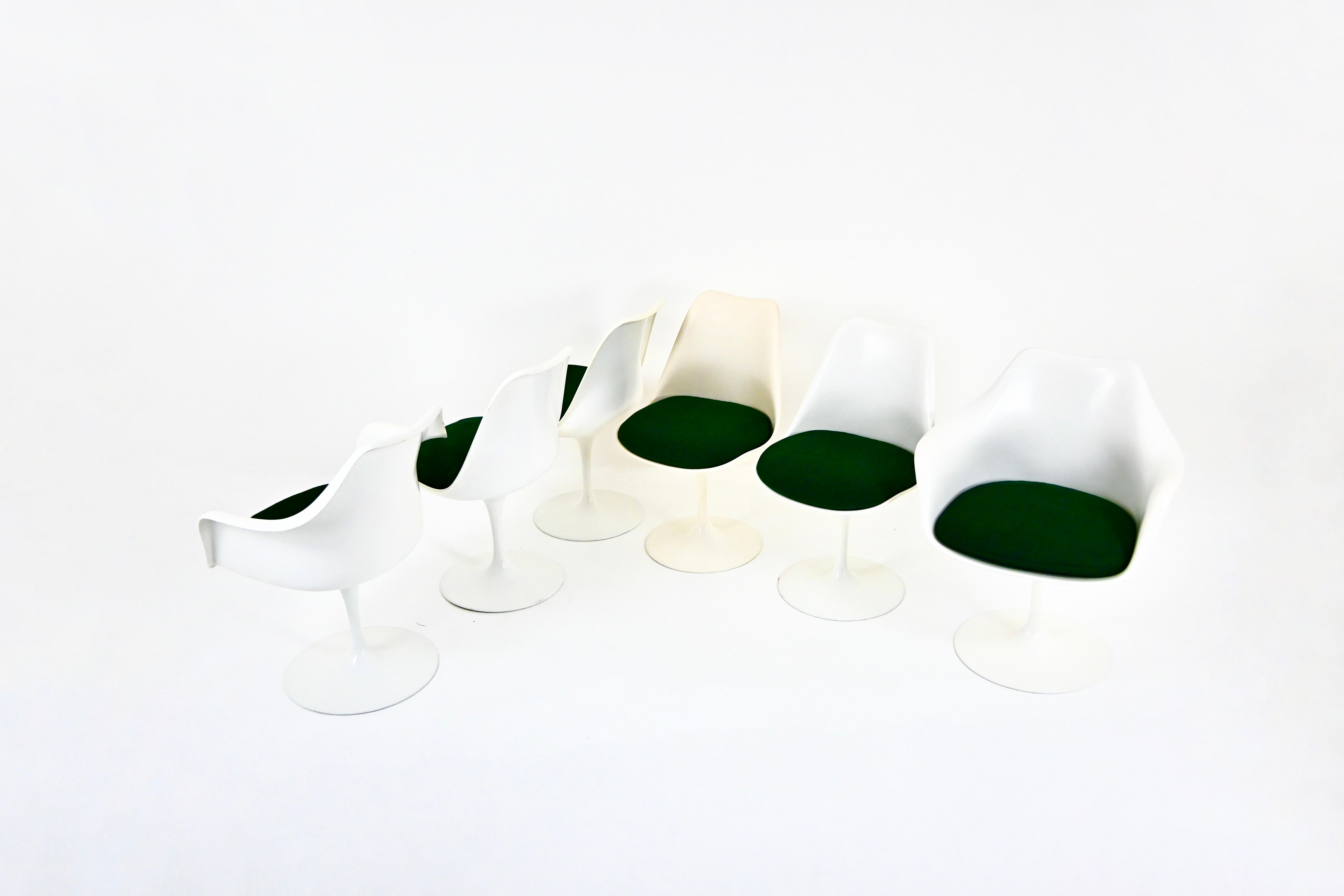 Aluminum Tulip Dining Chairs by Eero Saarinen for Knoll International, 1970s, Set of 6 For Sale