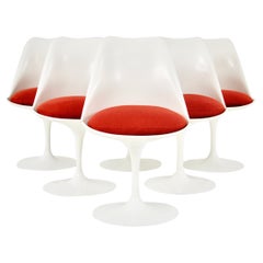 Sillas de comedor Tulip de Eero Saarinen para Knoll International, años 70, set de 6