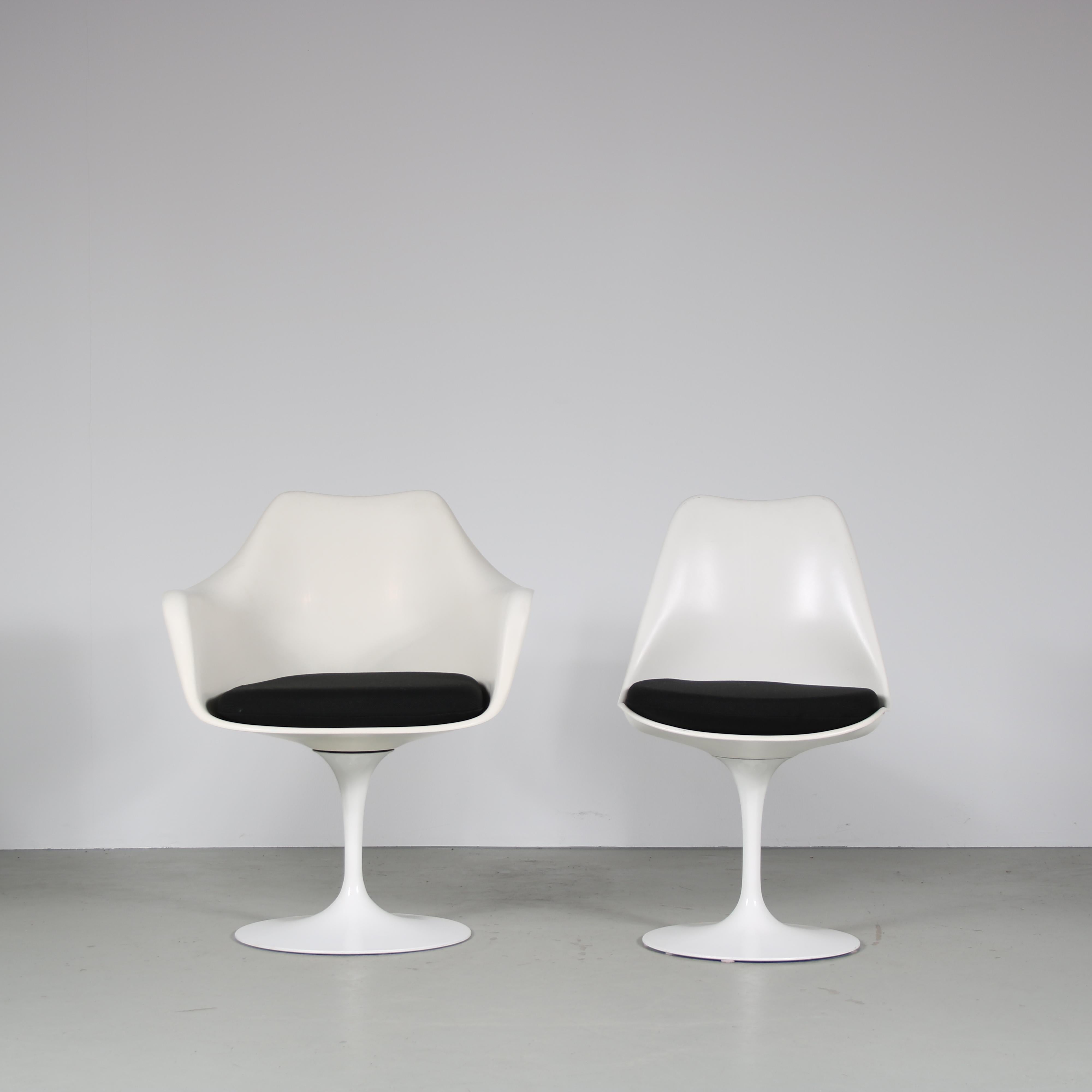 Mid-20th Century “Tulip” Dining Chairs by Eero Saarinen for Knoll International, USA 1960