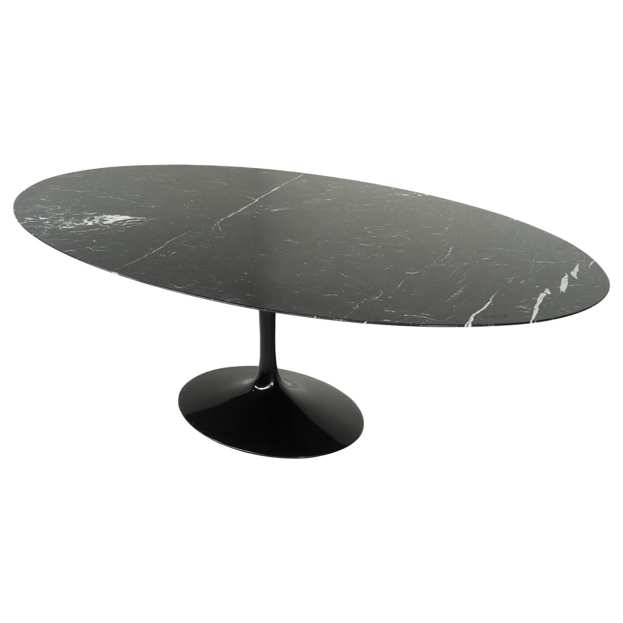 Table à manger « Tulip » d'Eero Saarinen pour Knoll, marbre noir, années 1960 en vente