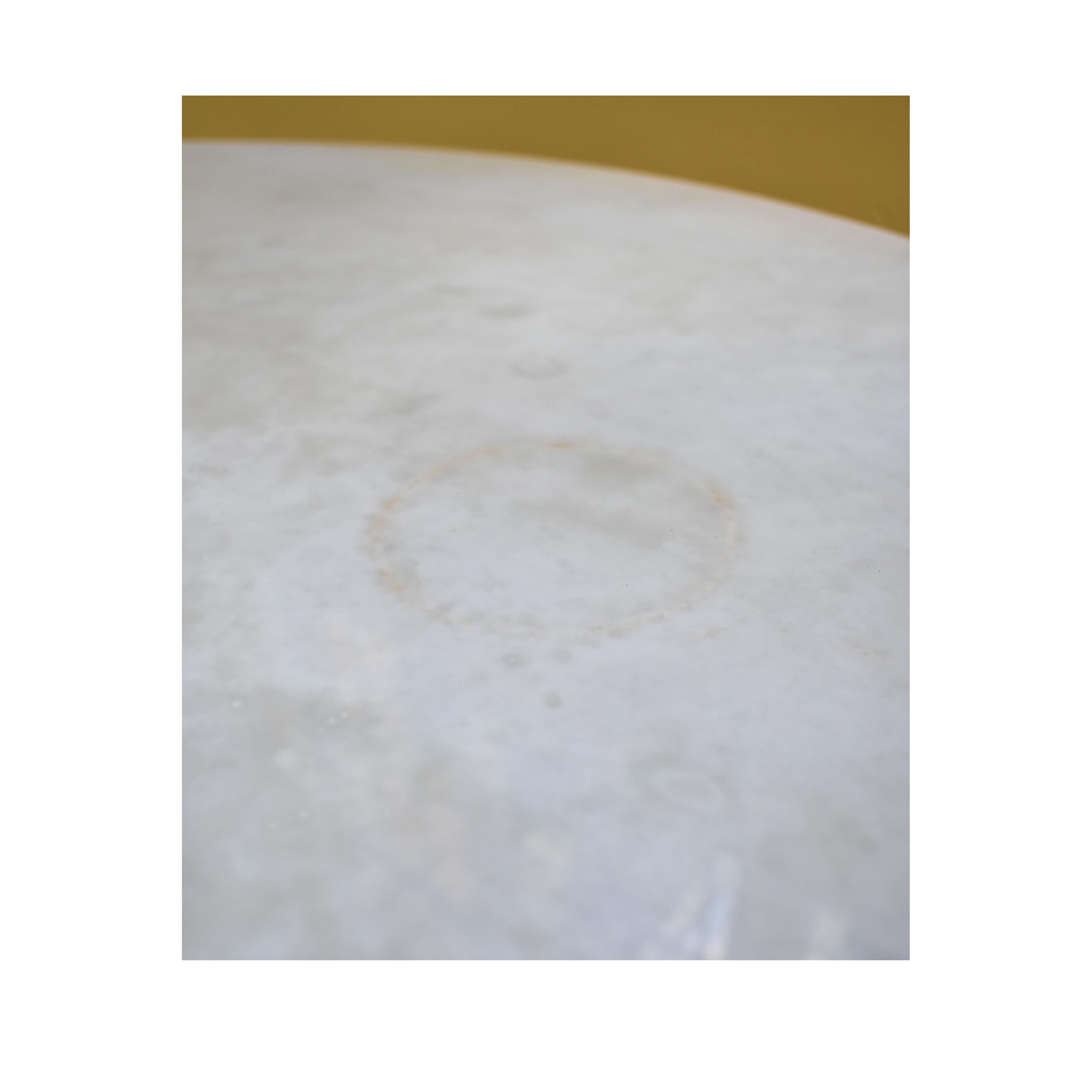 Late 20th Century Tulip, Eero Saarinen Pedestal Round Table, by Knoll, 1970, Top in White Marble For Sale