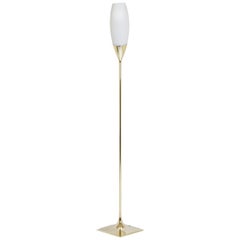 Tulip Floor Torchiere in Brass by Gerald Thurston for Laurel Lamp Company