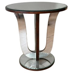 Tulip Form Mirrored Accent Table