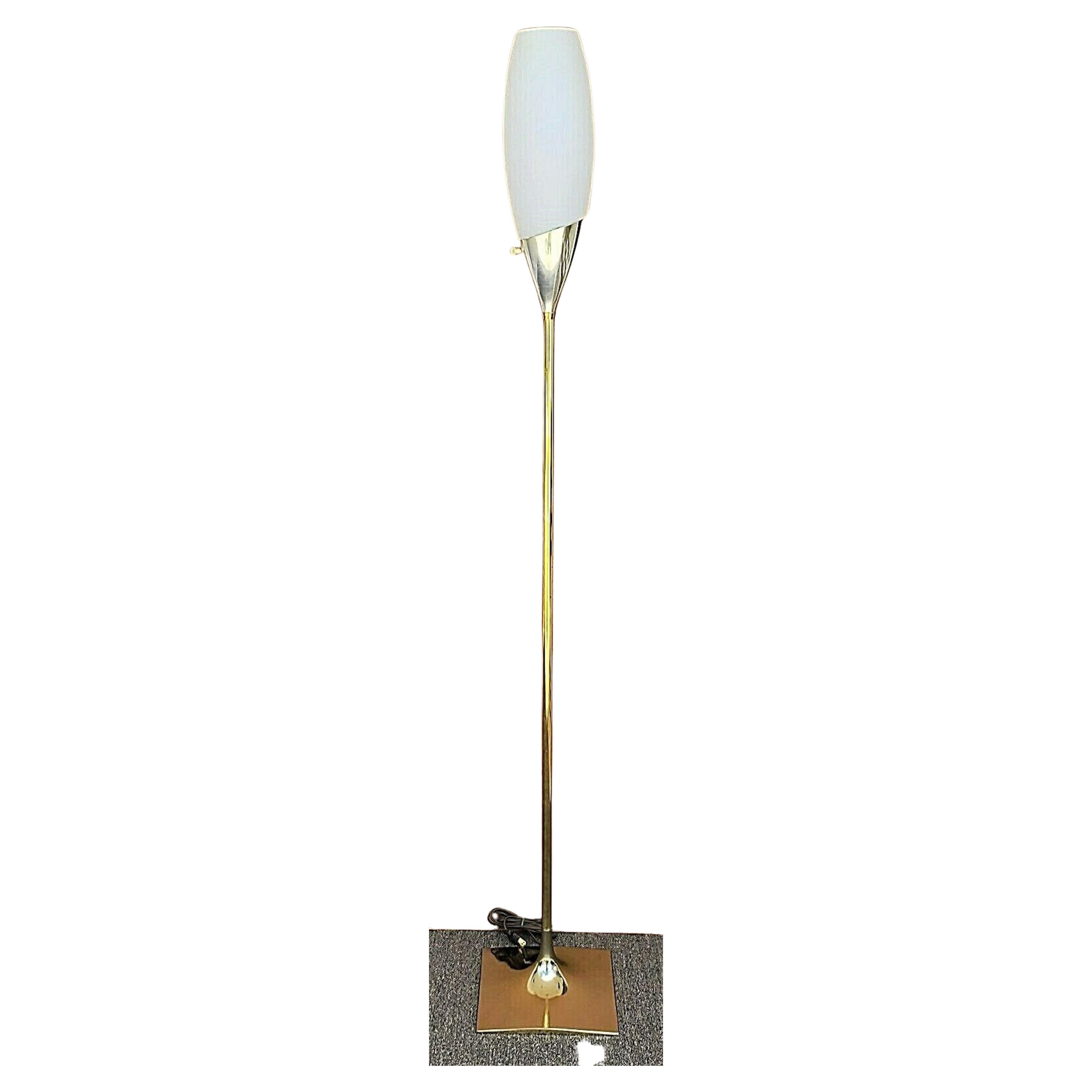 For FULL item description click on CONTINUE READING at the bottom of this page.

Offering One Of Our Recent Palm Beach Estate Fine Lighting Acquisitions Of A
Vintage 1960's Laurel Lamp Co Tulip Glass & Brass Floor Lamp by GERALD
