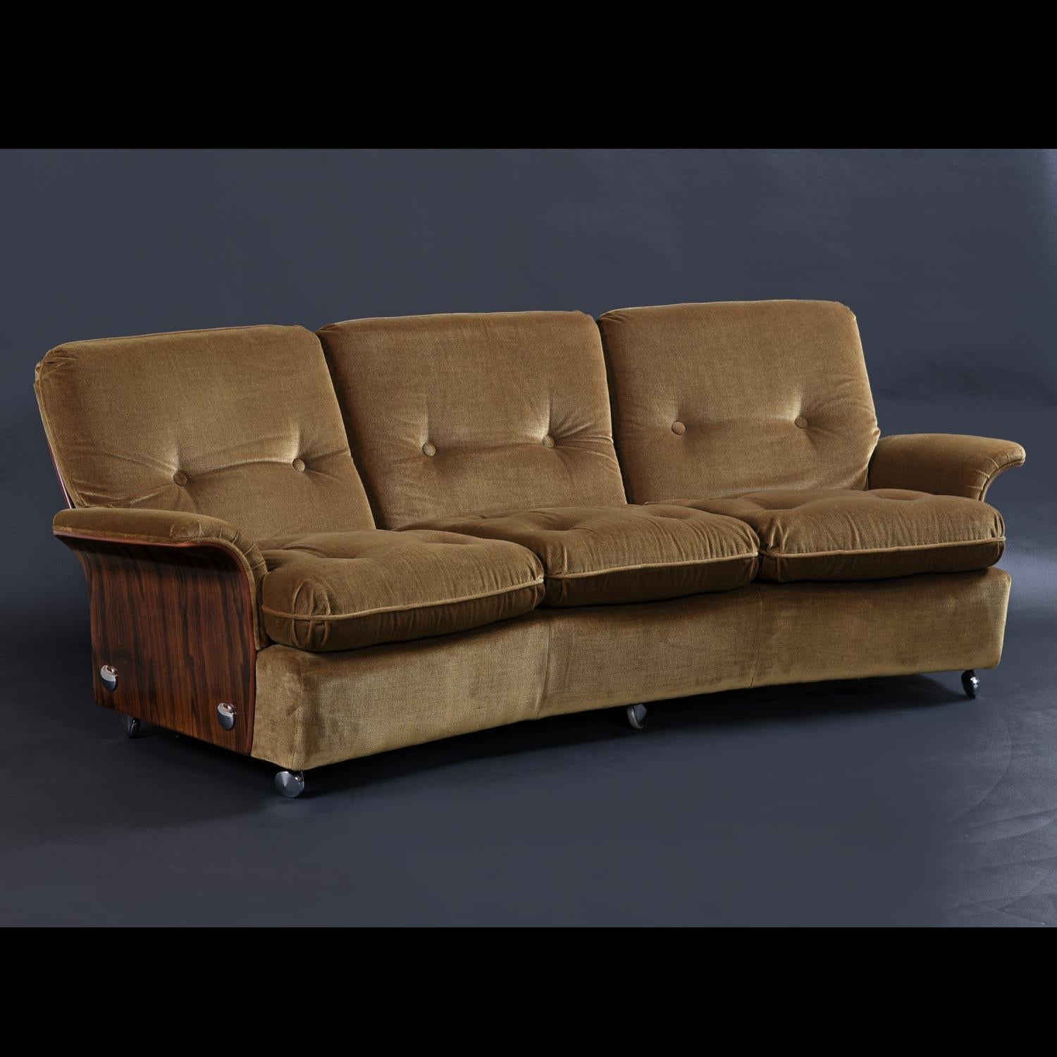 English Tulip Group Sofa in Rosewood by K M Wilkins for G-Plan of England For Sale