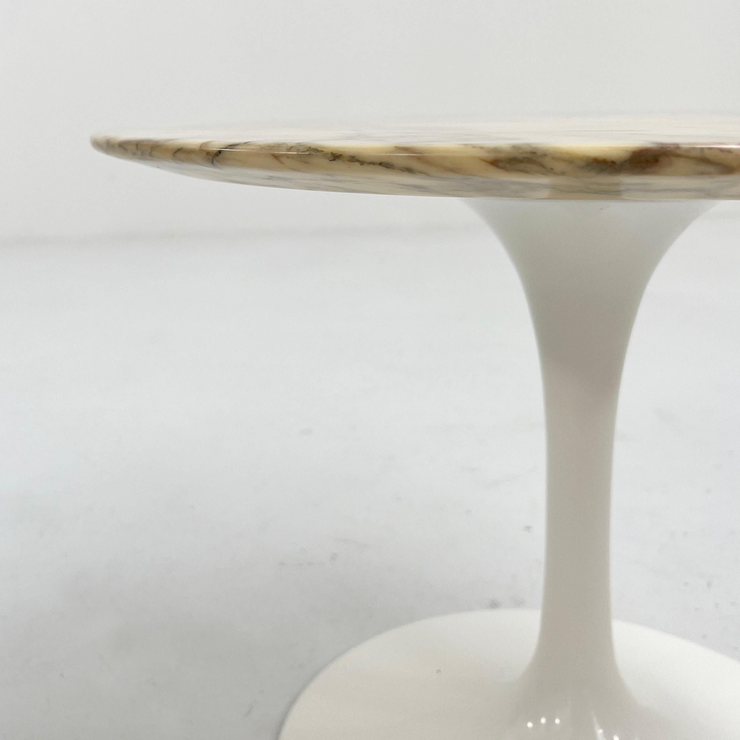 Aluminum Tulip Marble Side Table by Eero Saarinen for Knoll International, 1960s