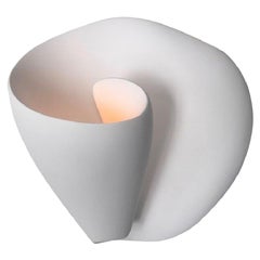 Tulip Organic Modern Wall Sconce, Wall Light in White Plaster, Hannah Woodhouse