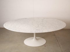 Tulip Oval Marble Dinning Table by Eero Saarinen for Knoll