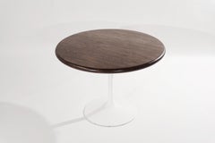 Tulip Pedestal Oak Foyer Table, 1950s