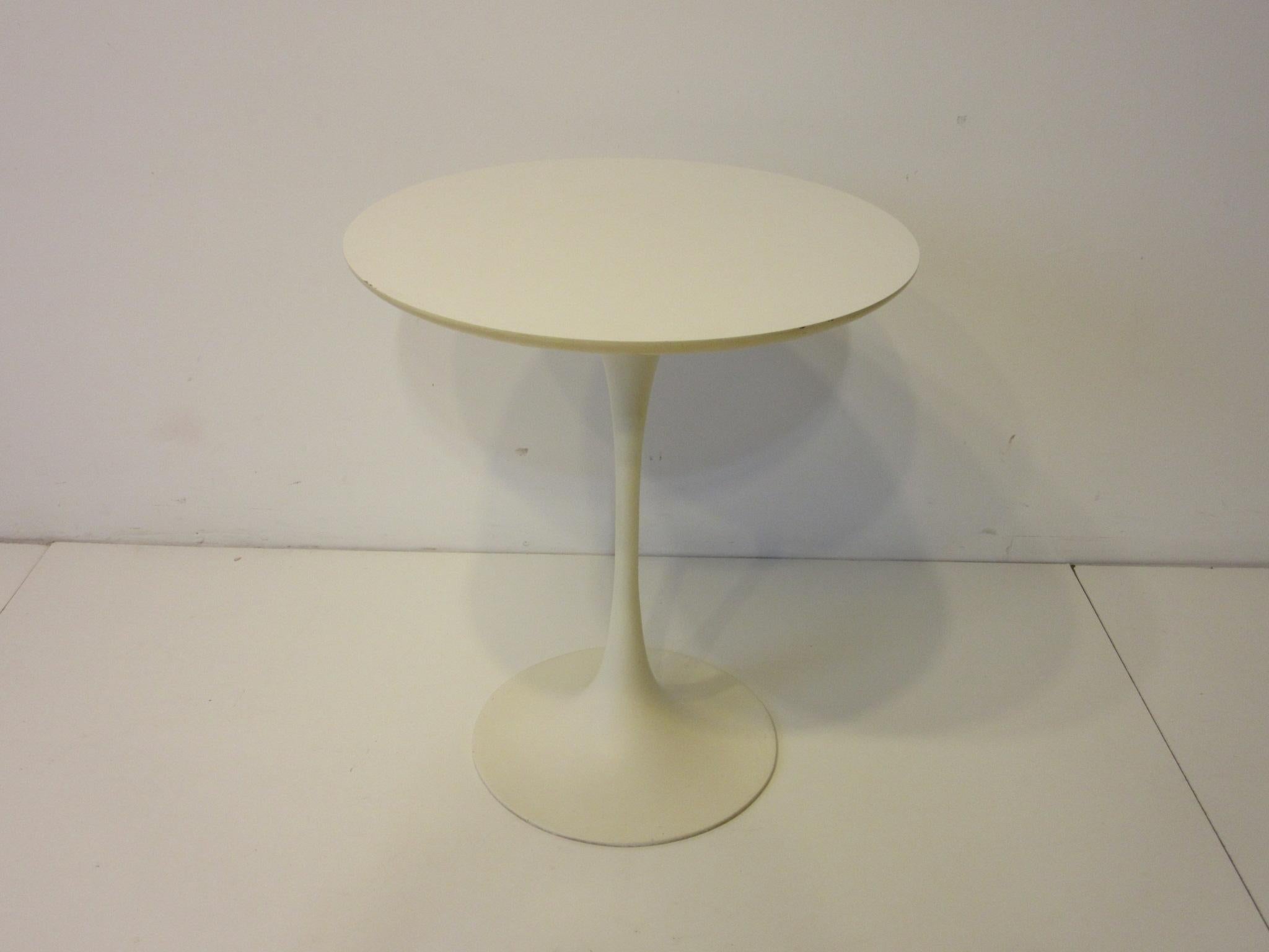 20th Century Tulip Pedestal Side Table in the Style of Saarinen by Maurice Burke