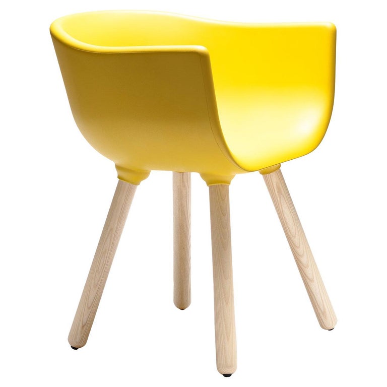 Tulip S Yellow Chair by Kazuko Okamoto For Sale