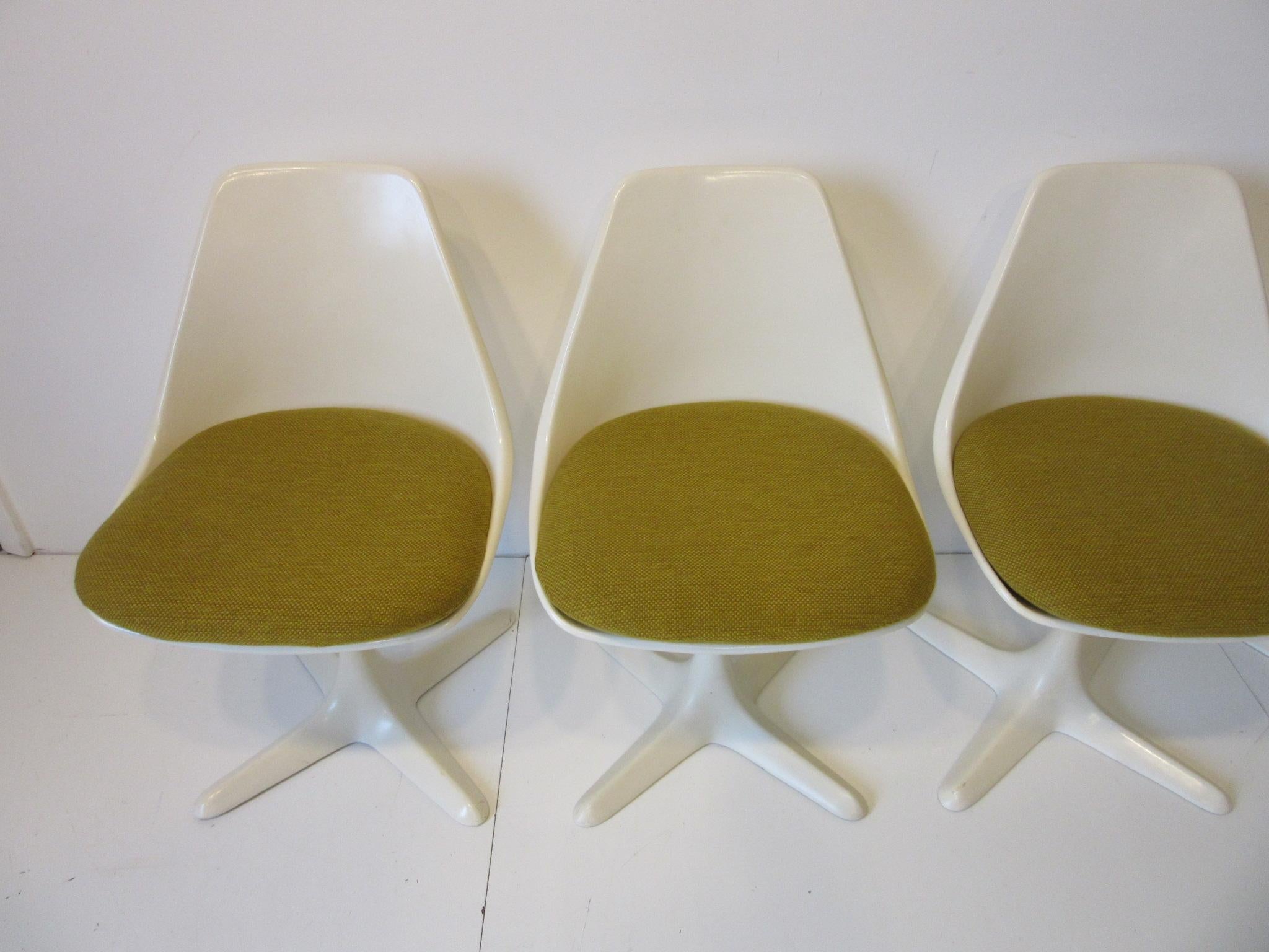 20th Century Tulip Saarinen Styled Dining Chairs by Maurice Burke for Burke International