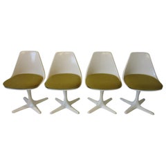 Vintage Tulip Saarinen Styled Dining Chairs by Maurice Burke for Burke International