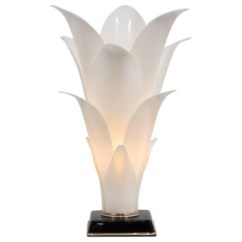 Tulip Shaped Acrylic Lamp by Rougier For Sale