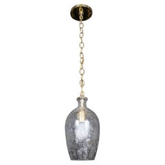 Tulip-shaped bubble glass pendant