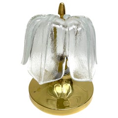 Tulip Shaped Glass and Brass Flush Mount by Limburg, 1970s