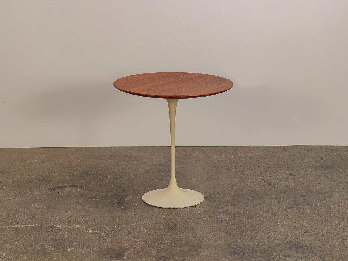 Walnut Tulip Side Table by Eero Saarinen