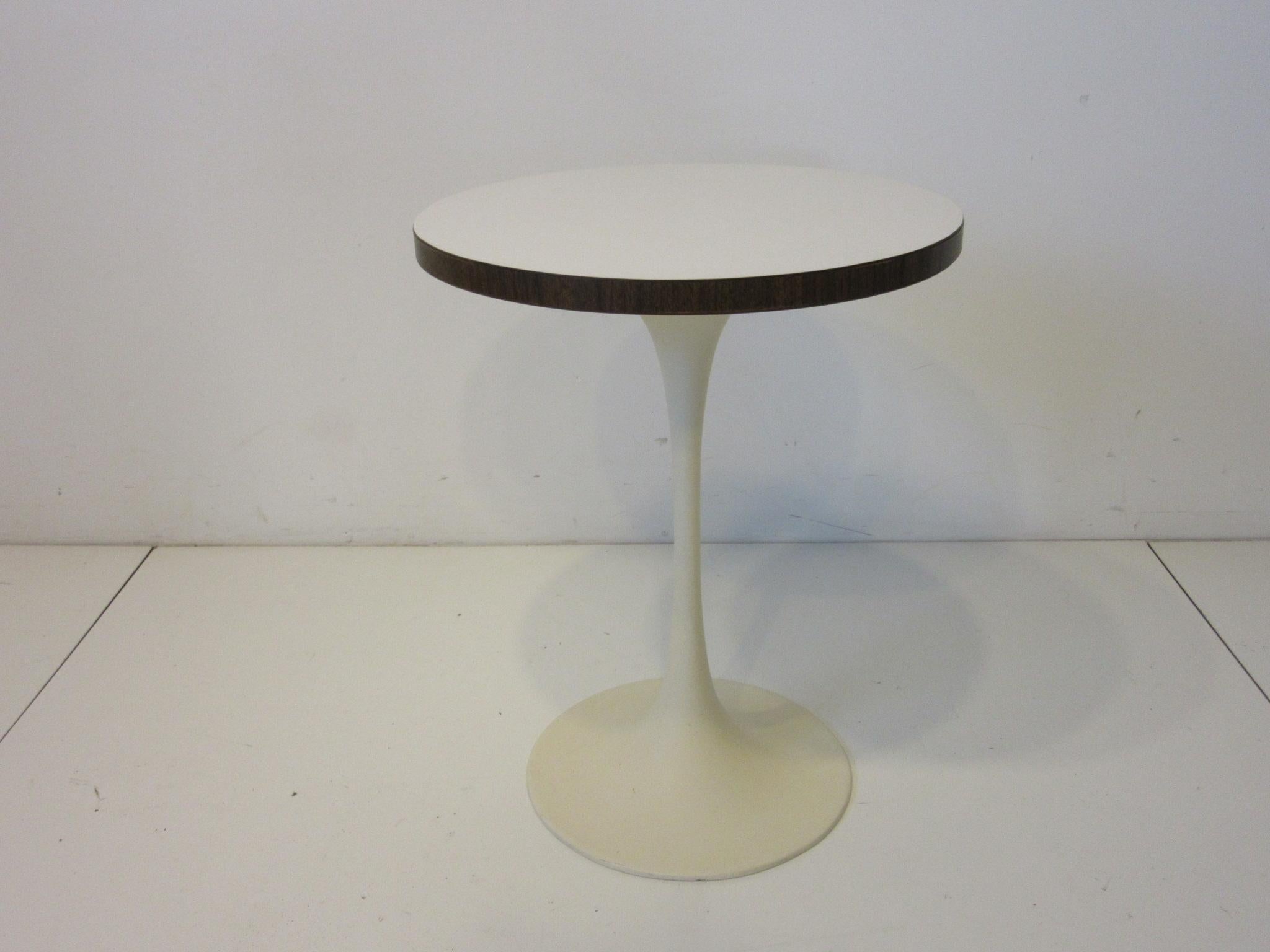 American Tulip Side Table by Maurice Burke in the Manner of Knoll