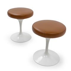 Tulip Stools by Saarinen/Knoll for the Swiss Rolex Geneva HQ, Set of 2