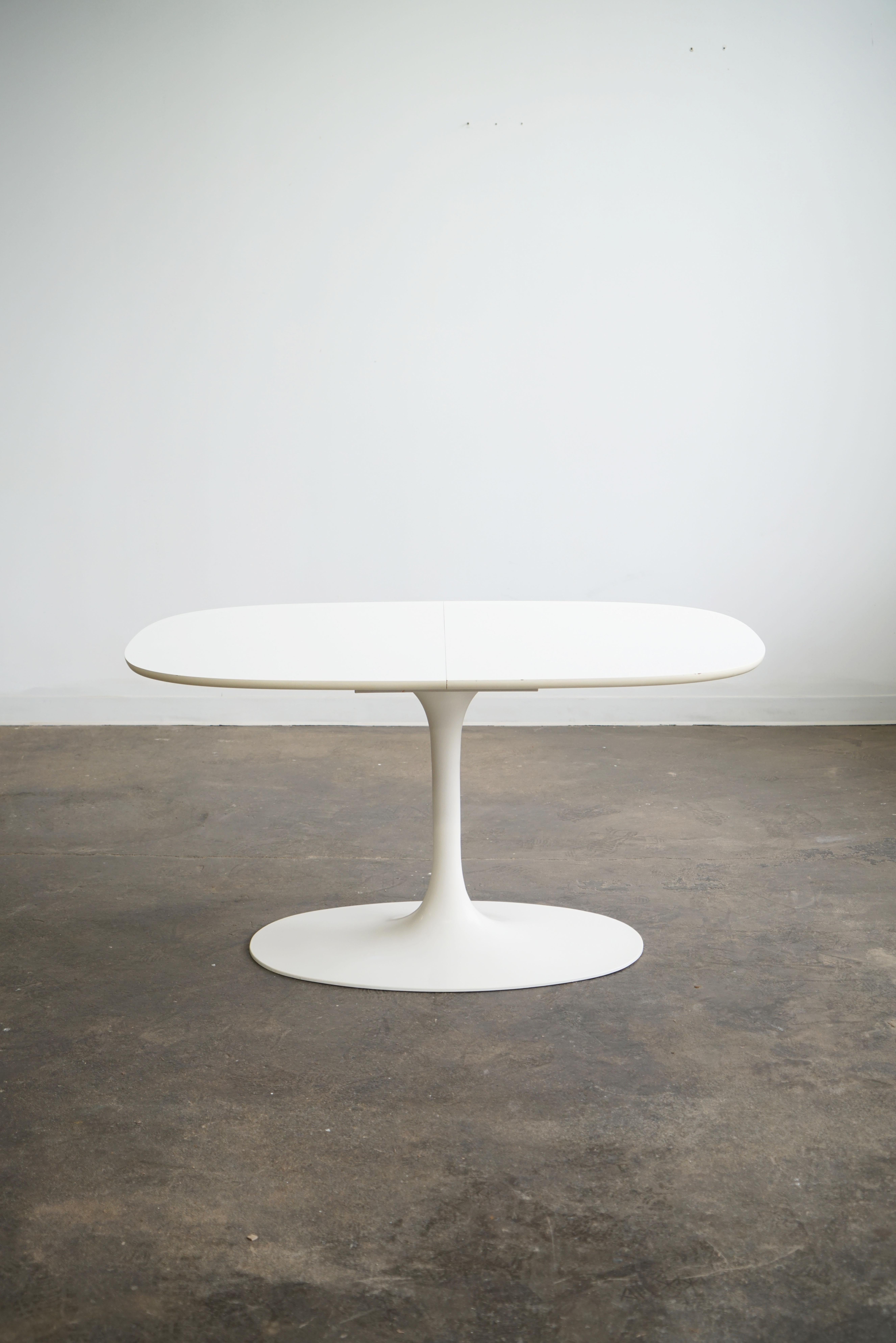 Late 20th Century Tulip Style Dining Table White Laminate 57