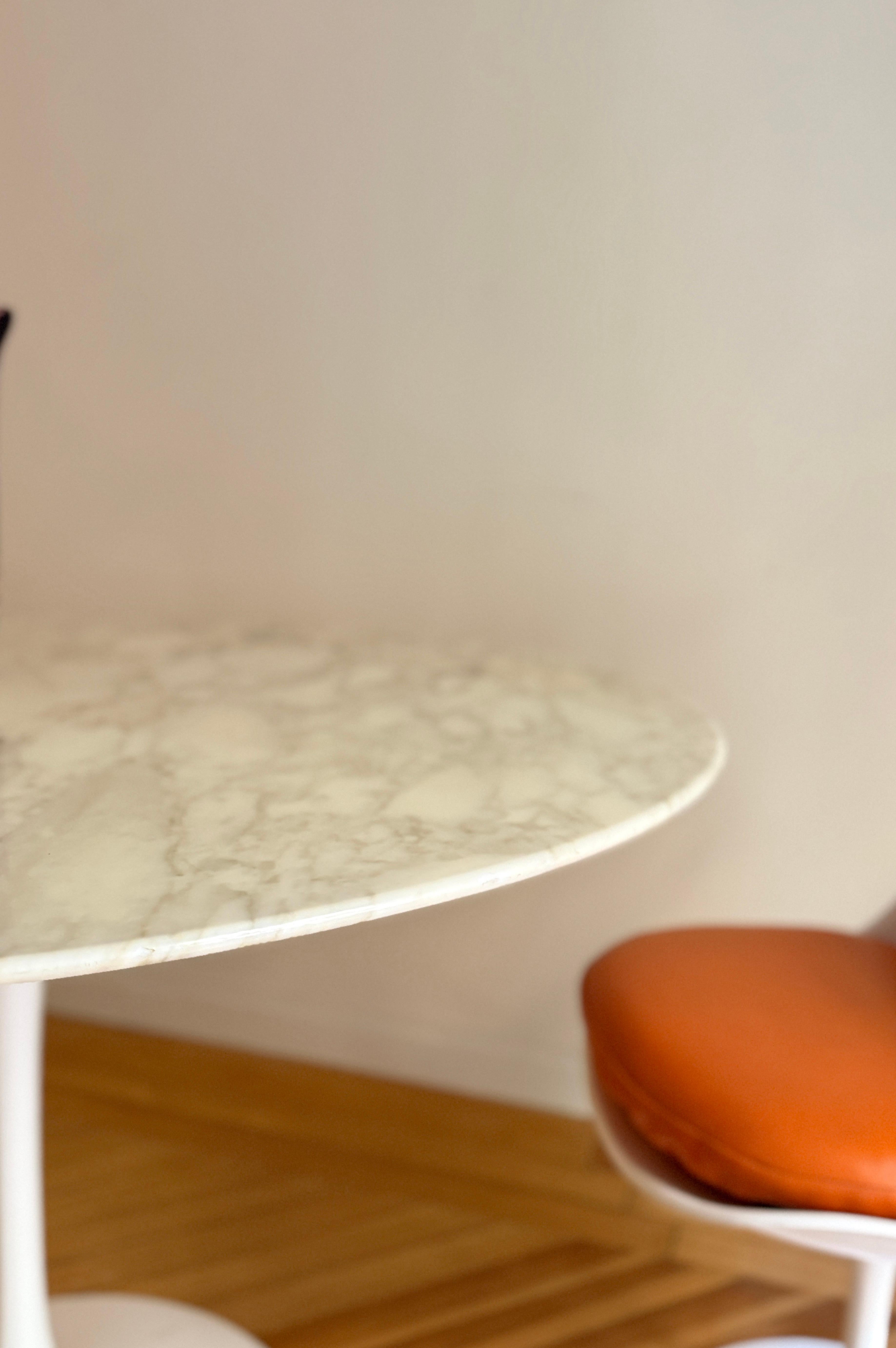 American Tulip Table by Eero Saarinen with Calacatta Marble For Sale