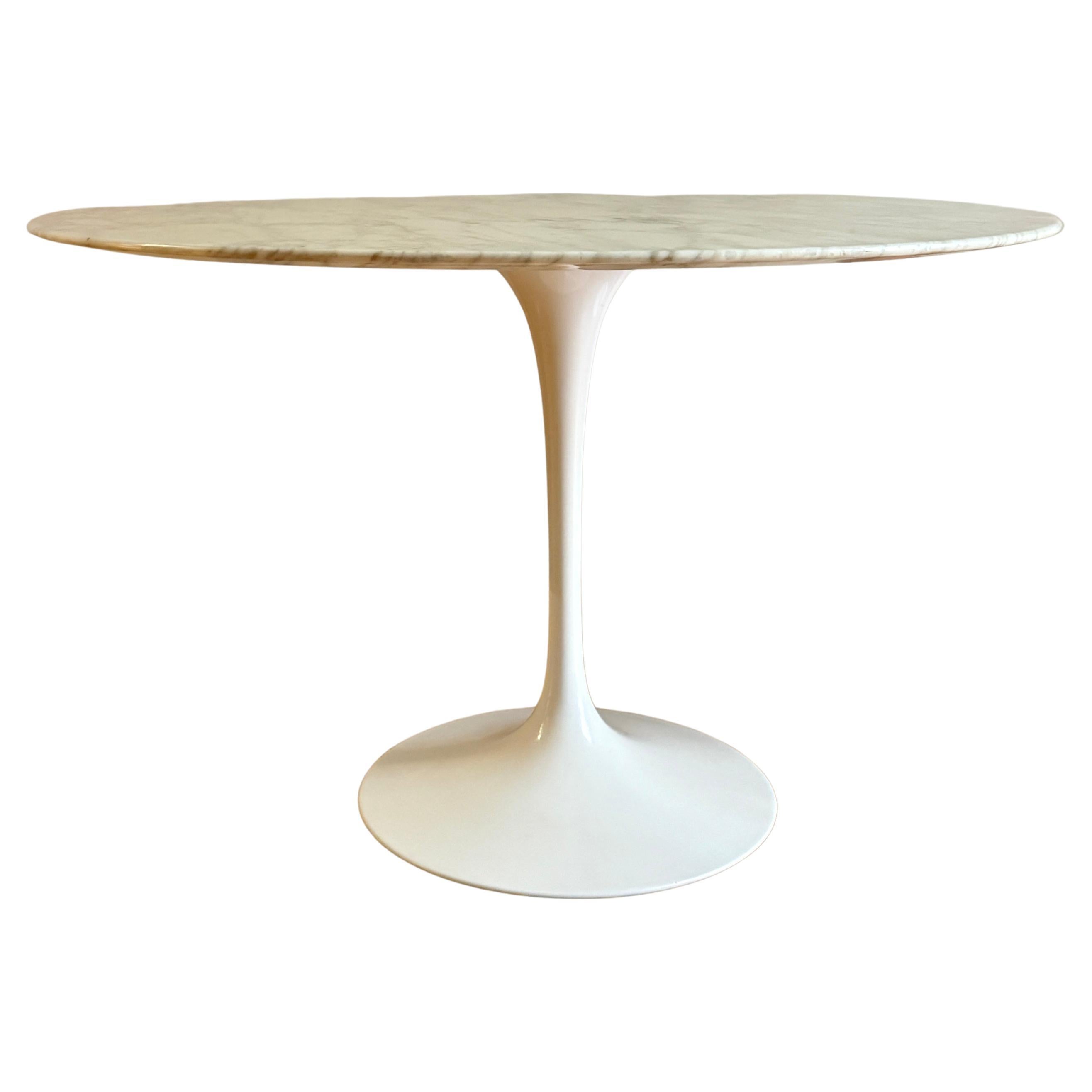 Tulip Table by Eero Saarinen with Calacatta Marble For Sale