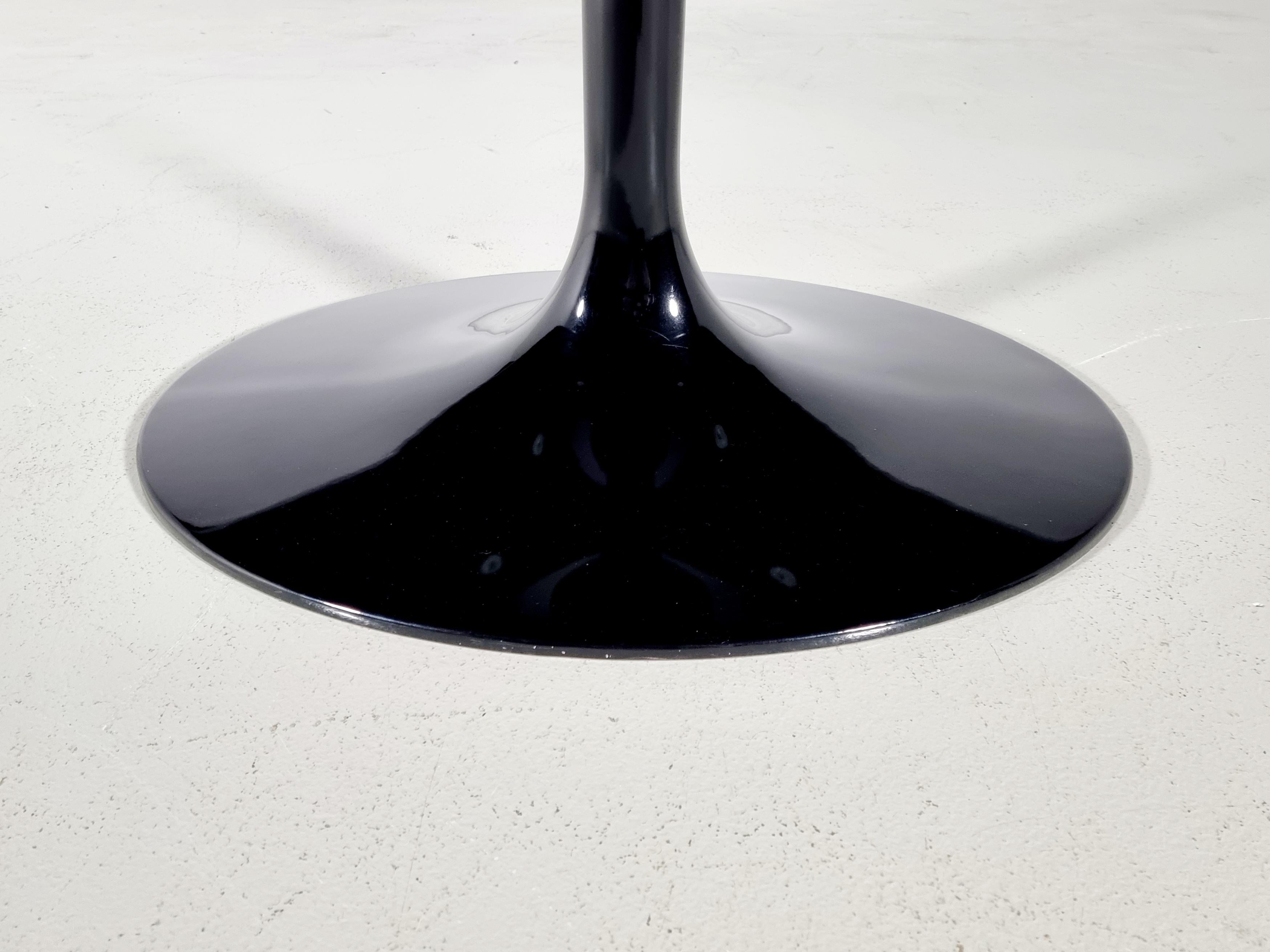 Contemporary Tulip Table in black laminate by Eero Saarinen for Knoll International