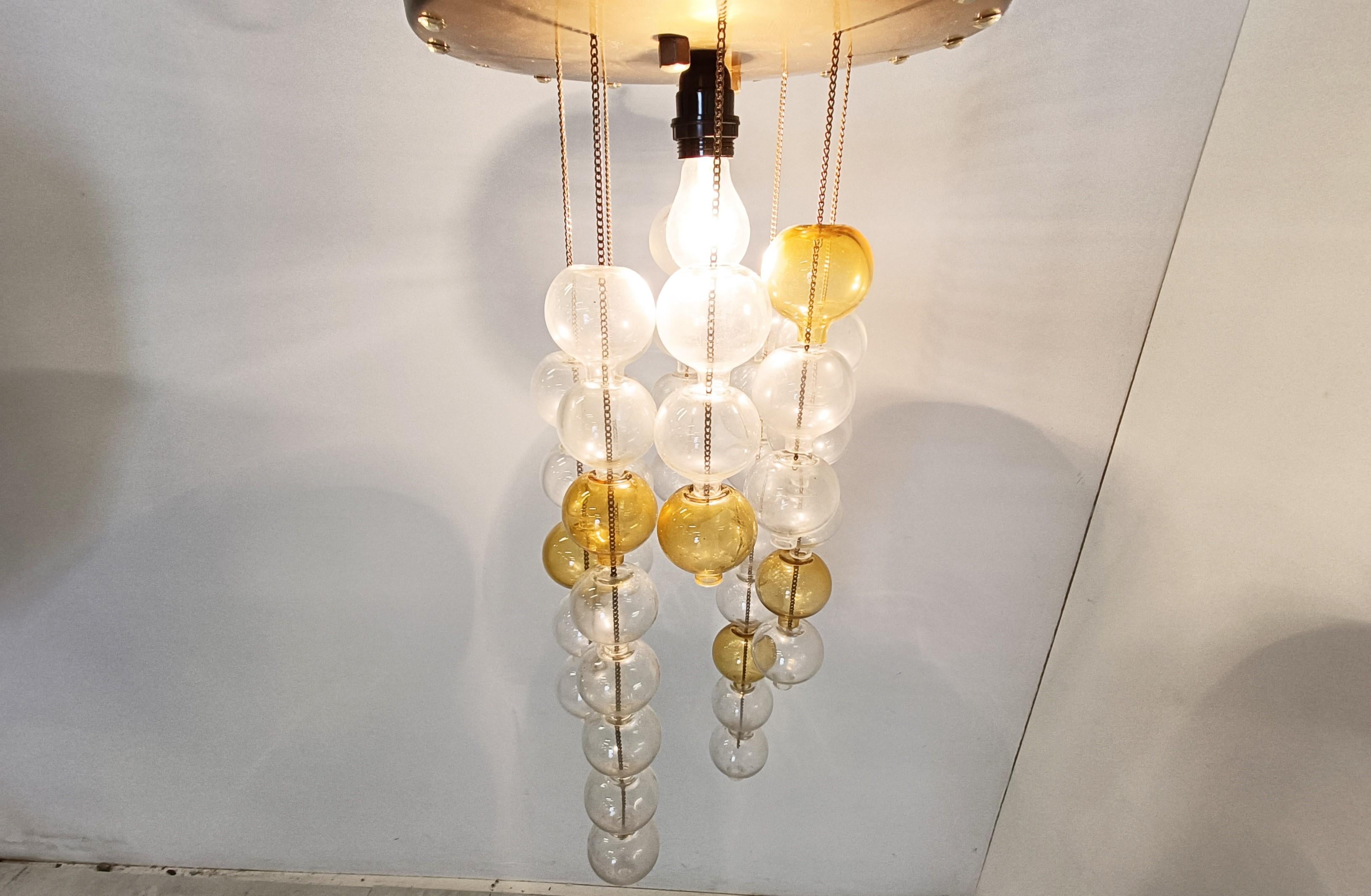 Tulipan Ceiling Light by Kalmar, 1960s In Good Condition For Sale In HEVERLEE, BE