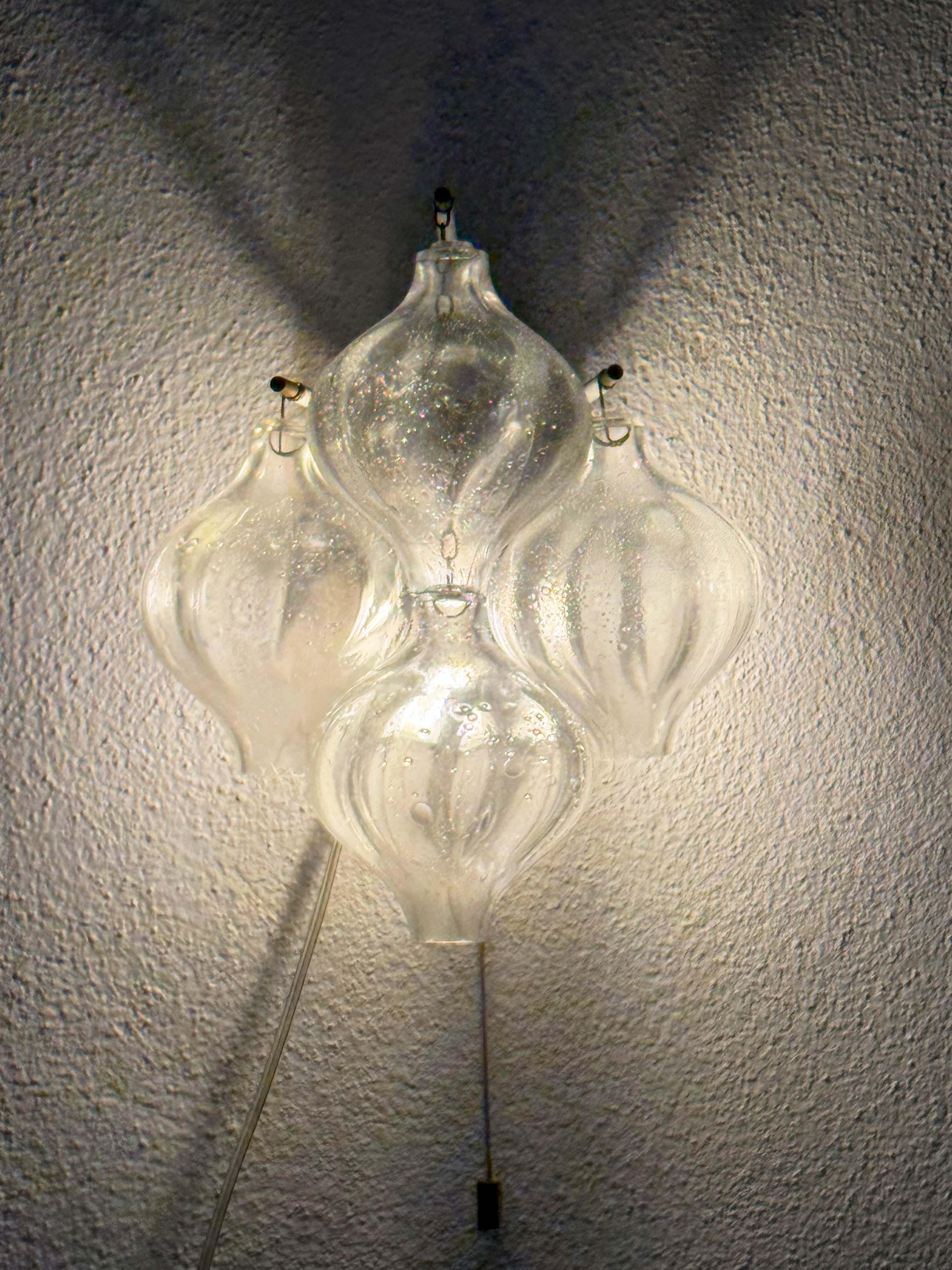 Tulipan Glas J.T. Kalmar Wandleuchten, Wandleuchter im Angebot 5