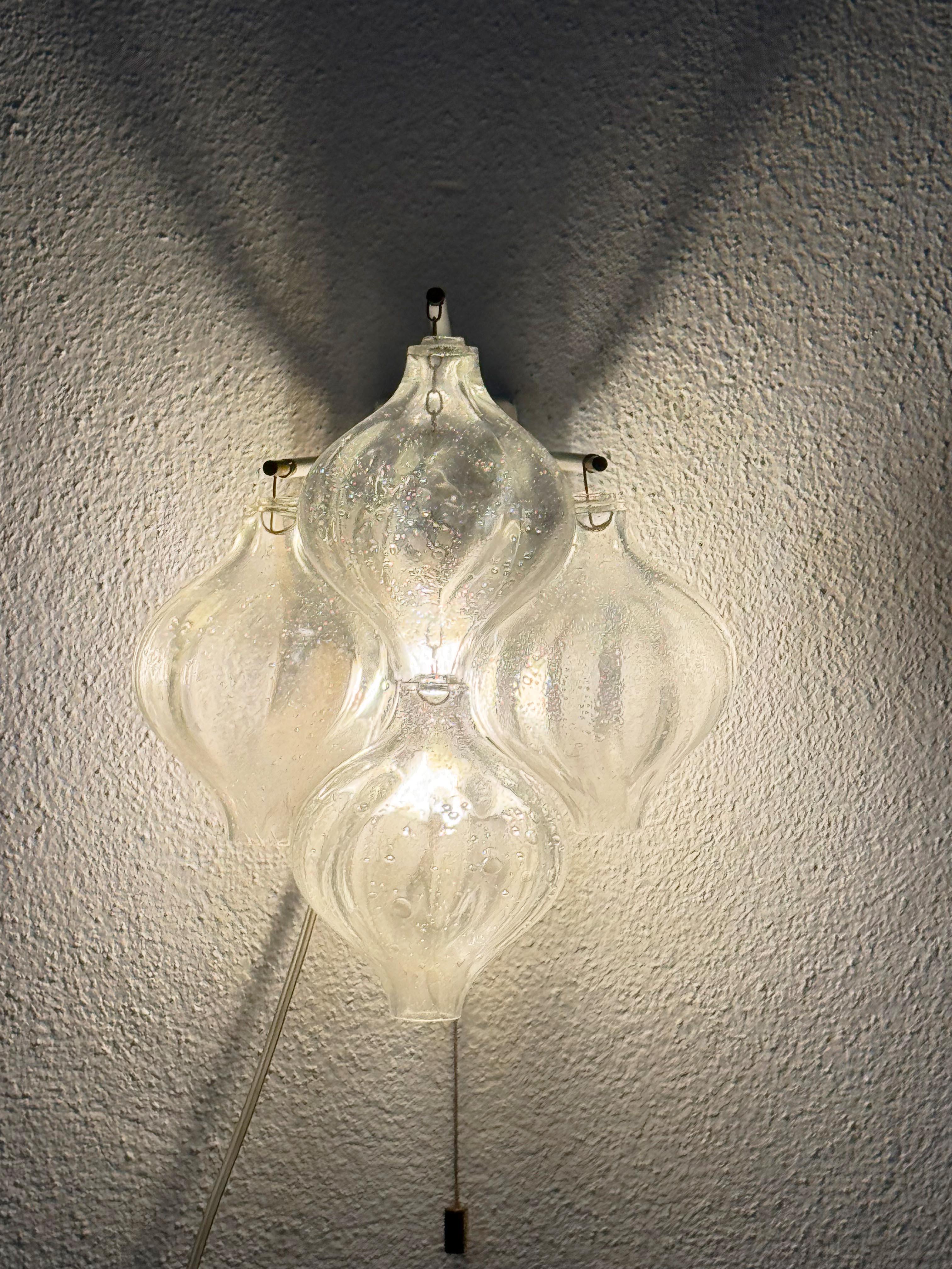 Tulipan Glas J.T. Kalmar Wandleuchten, Wandleuchter im Angebot 6