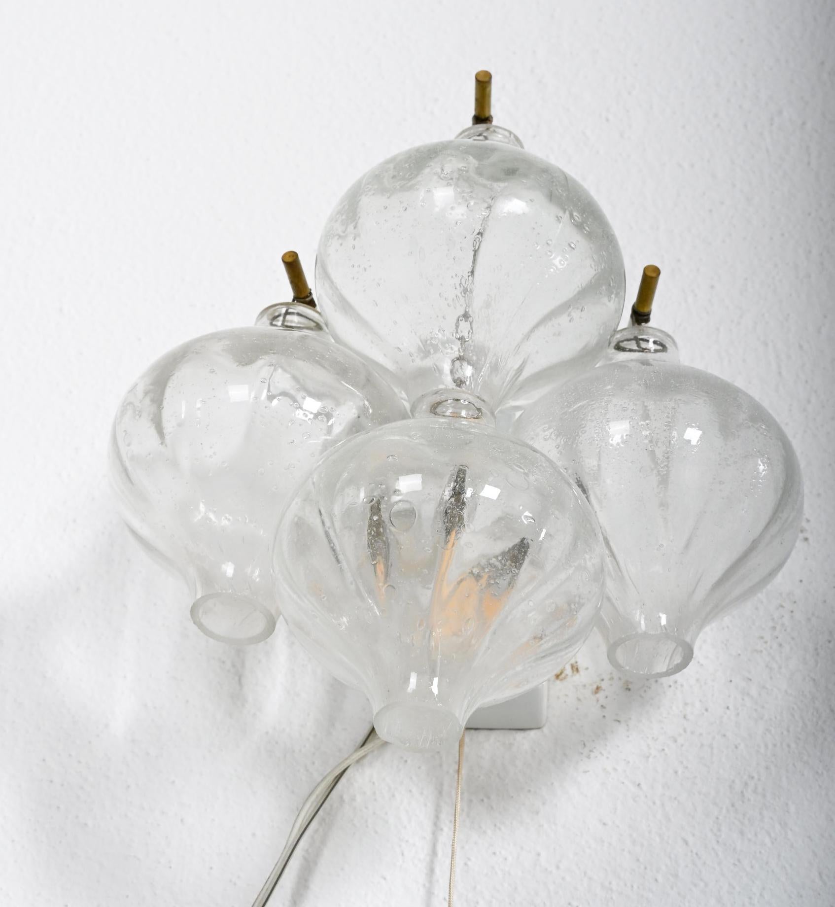 Tulipan Glas J.T. Kalmar Wandleuchten, Wandleuchter im Angebot 2