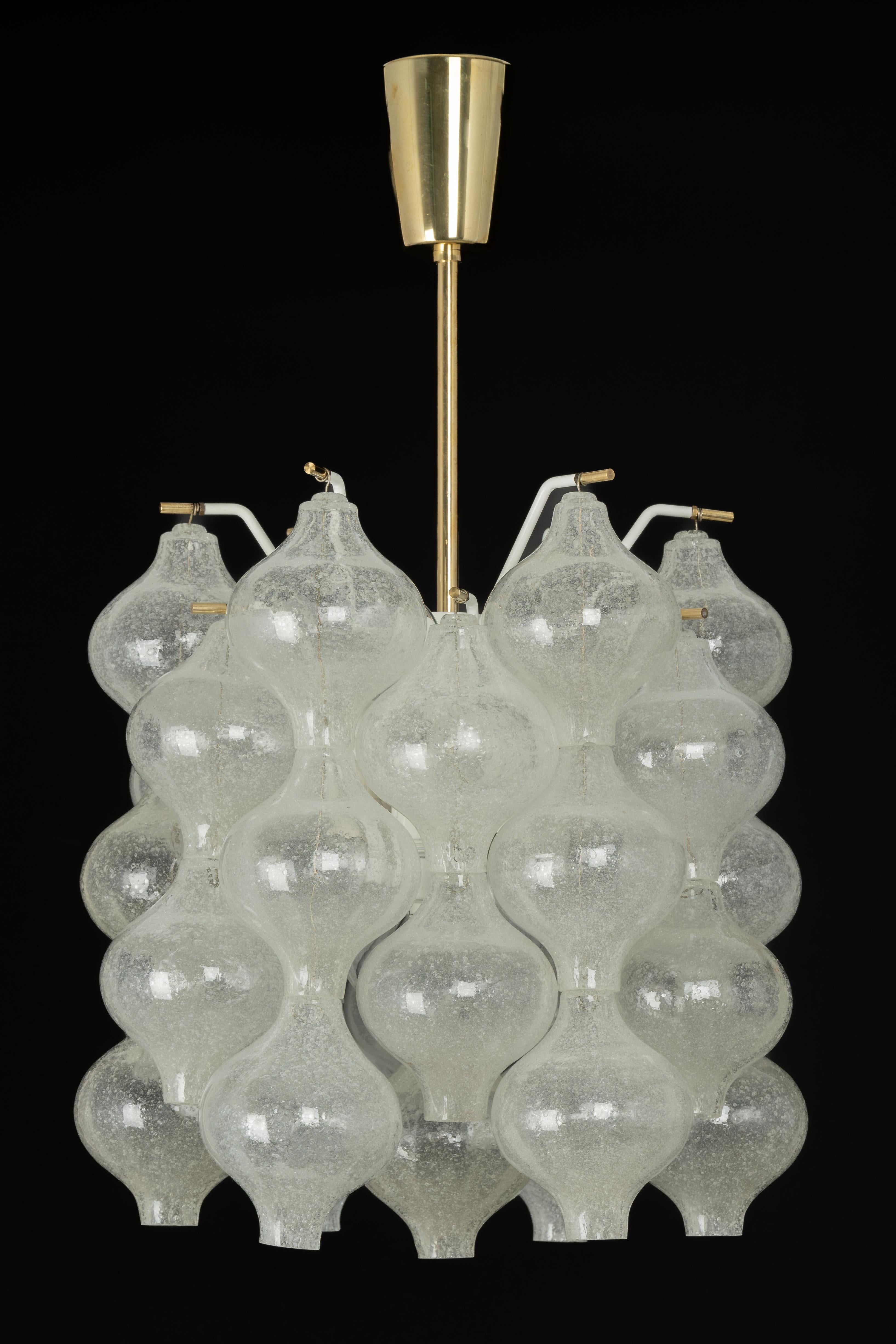 Tulipan Glass Pendant by Kalmar, Austria, 1960s 5