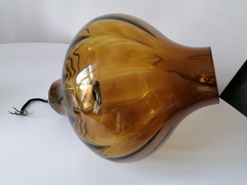 Tulip shaped shade pendant manufactured by J.T. Kalmar in the 1950s in Vienna.