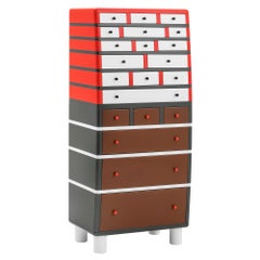 Cassettiera Tulipano a 21 cassetti di George J. Sowden di Post Design Collect./Memphis