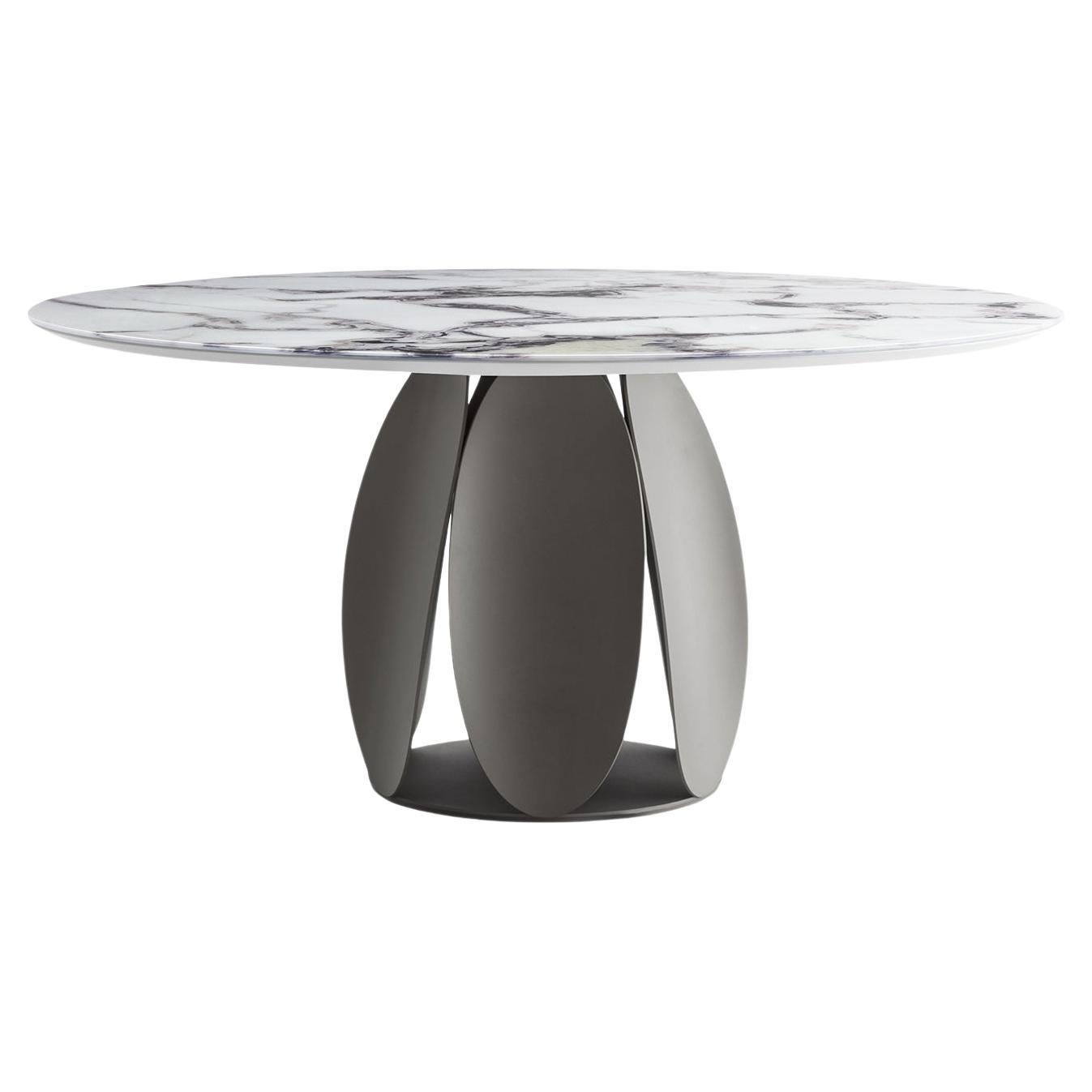 Tulipano Large Round Trinity Marble-Effect Table