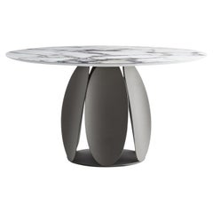 Tulipano Small Round Trinity Marble-Effect Table